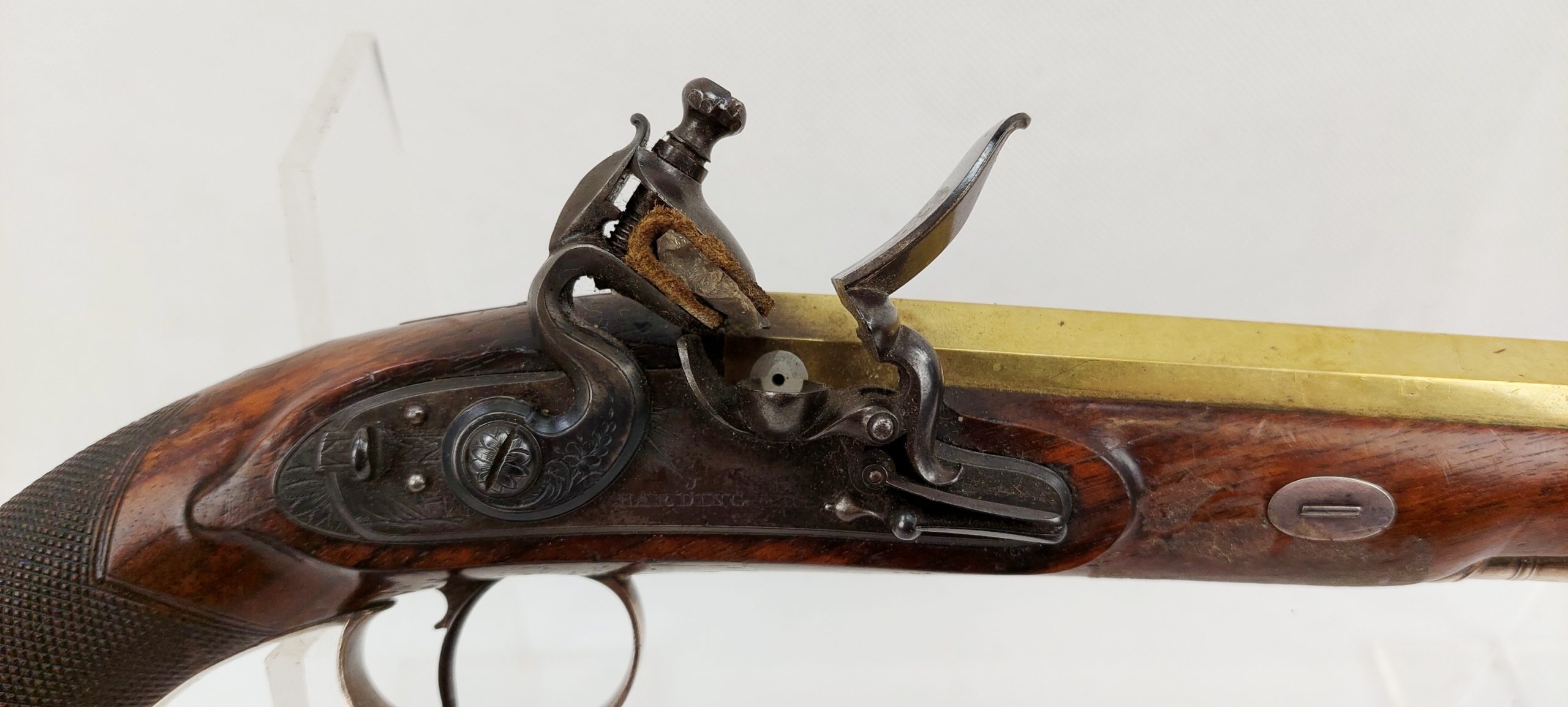 Circa 1778 Brass Barrelled Flintlock Pistol Owned By Admiral Foley Hero Of The Battle Of The Nile By J Harding Of London - Image 2