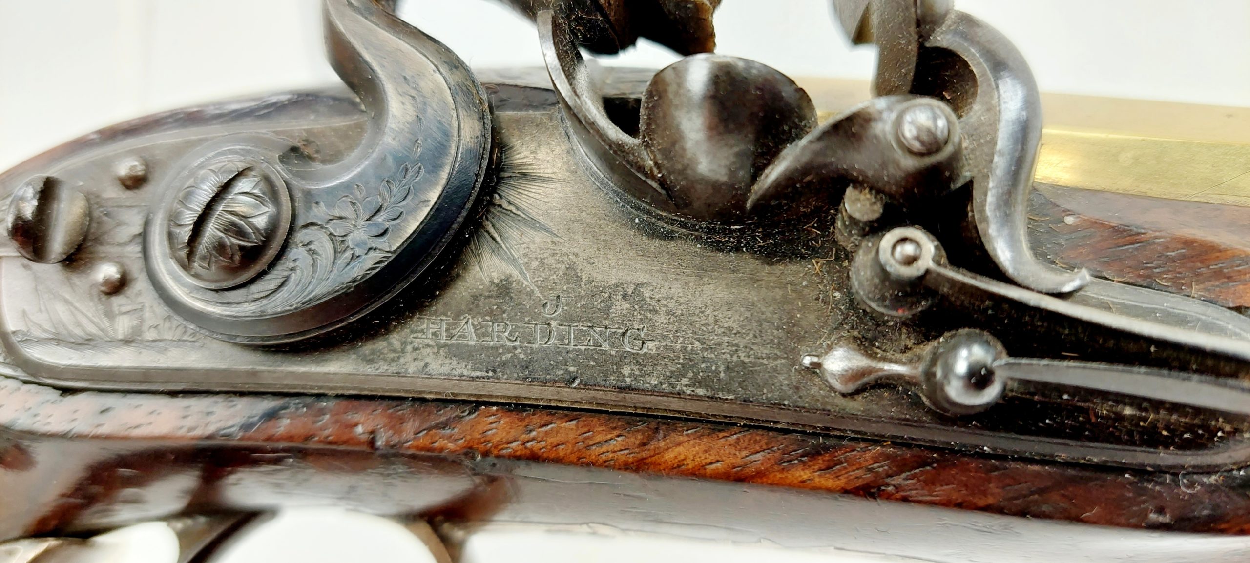 Circa 1778 Brass Barrelled Flintlock Pistol Owned By Admiral Foley Hero Of The Battle Of The Nile By J Harding Of London - Image 3