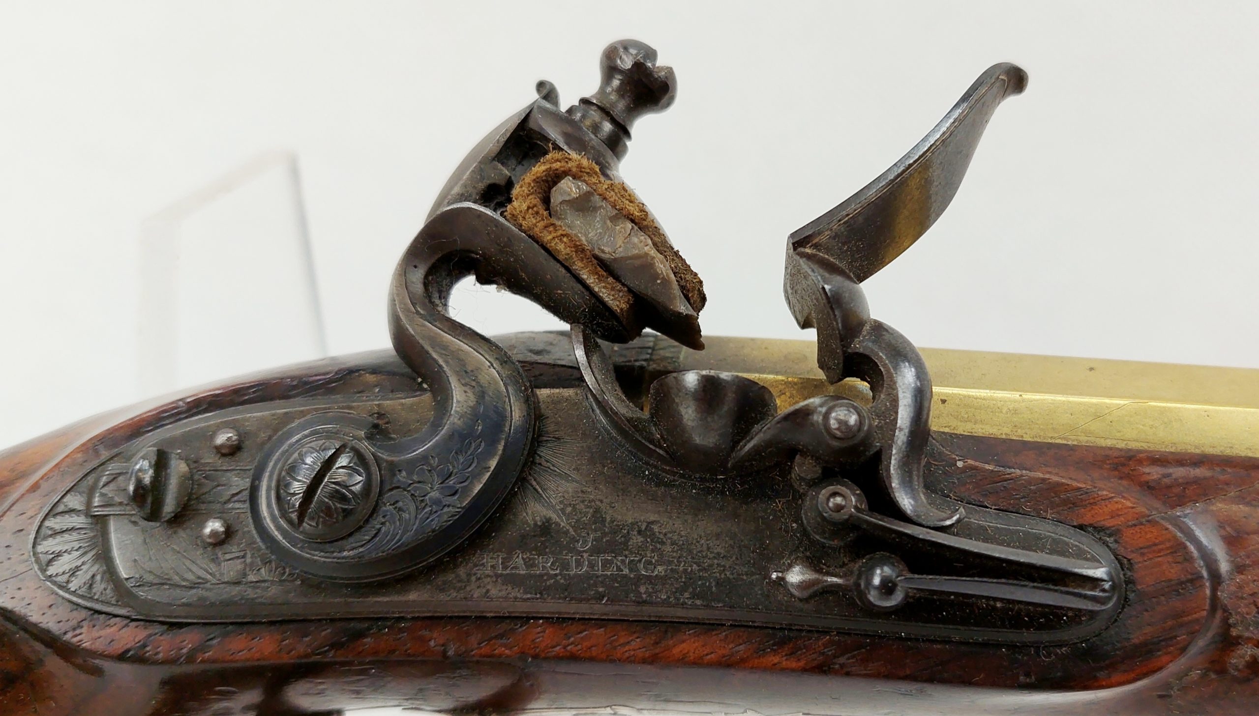 Circa 1778 Brass Barrelled Flintlock Pistol Owned By Admiral Foley Hero Of The Battle Of The Nile By J Harding Of London - Image 4