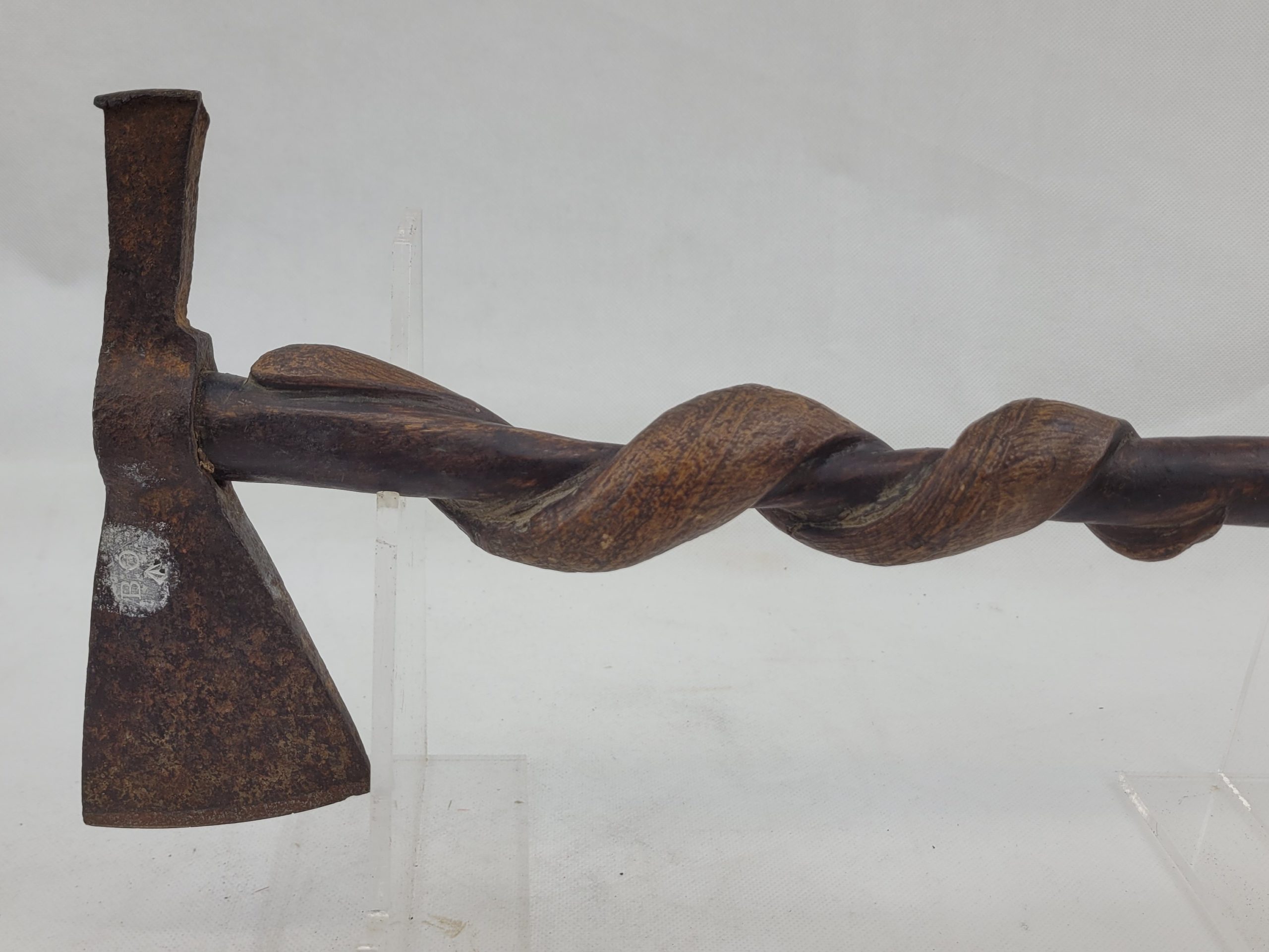 Circa 1830 British Export Indian Canadian Board Of Ordnance Stamped Axe - Image 4