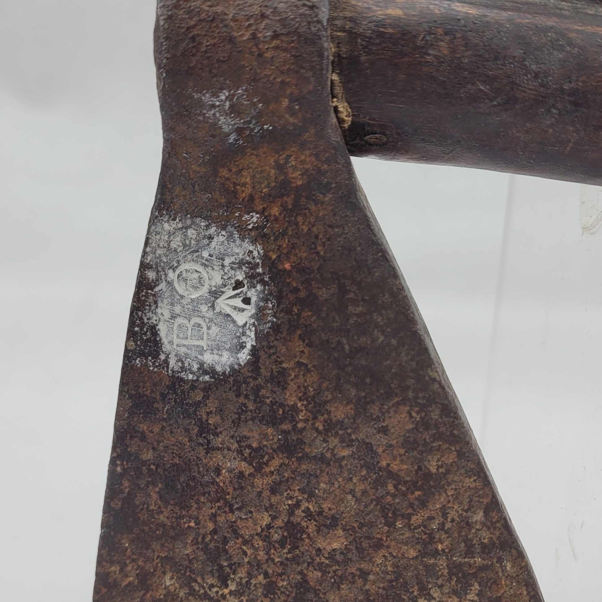 Circa 1830 British Export Indian Canadian Board Of Ordnance Stamped Axe - Image 13