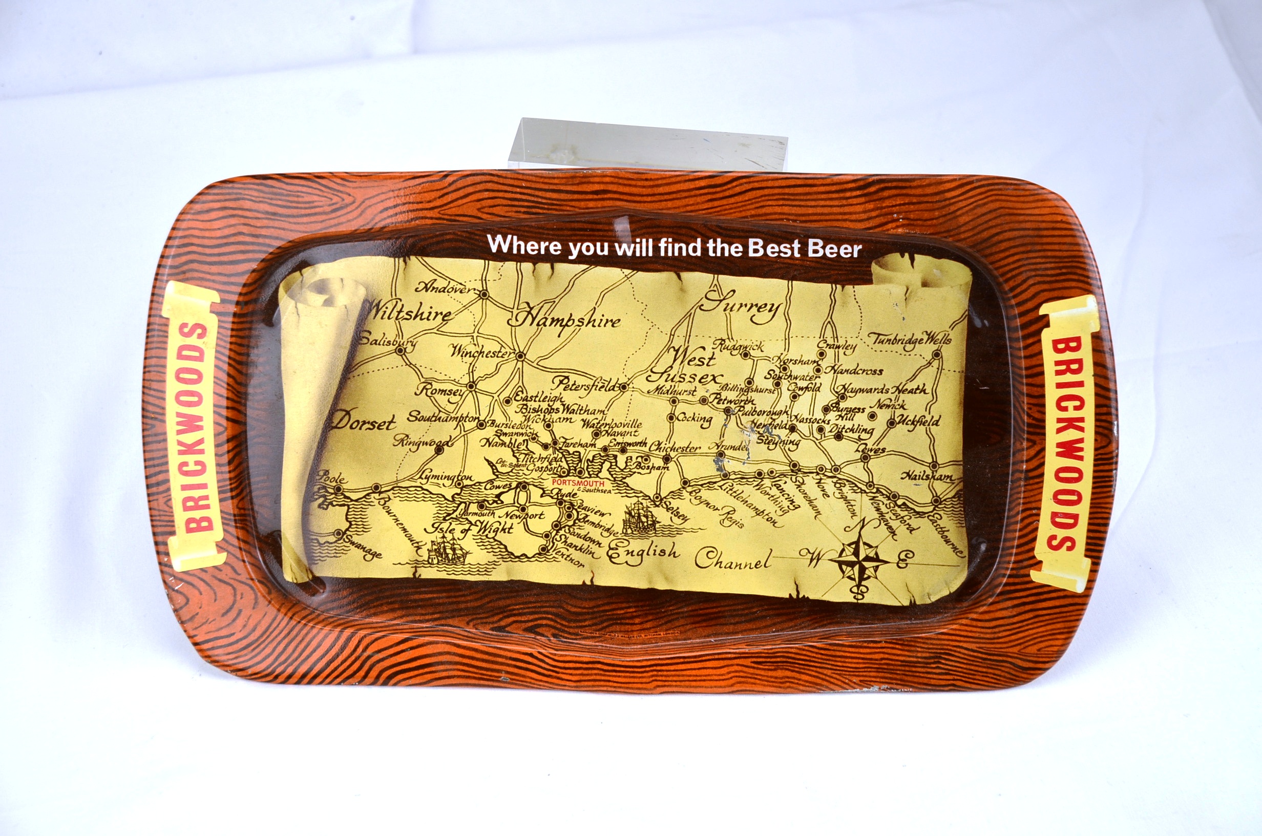 Brickwoods Brewery Portsmouth Tray with Map