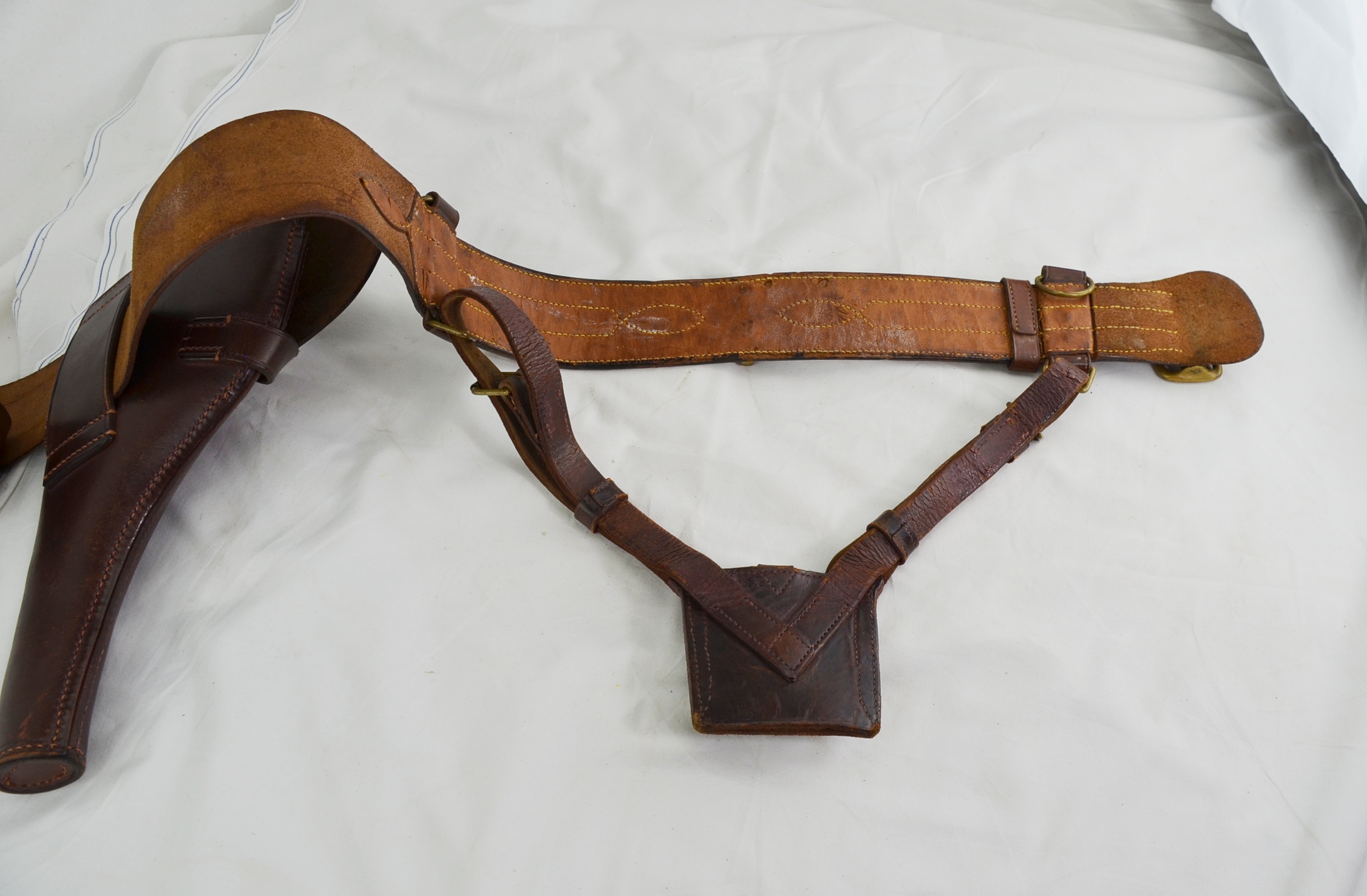 WWI British Officers Webley Holster and Sam Brown Belt - Image 4