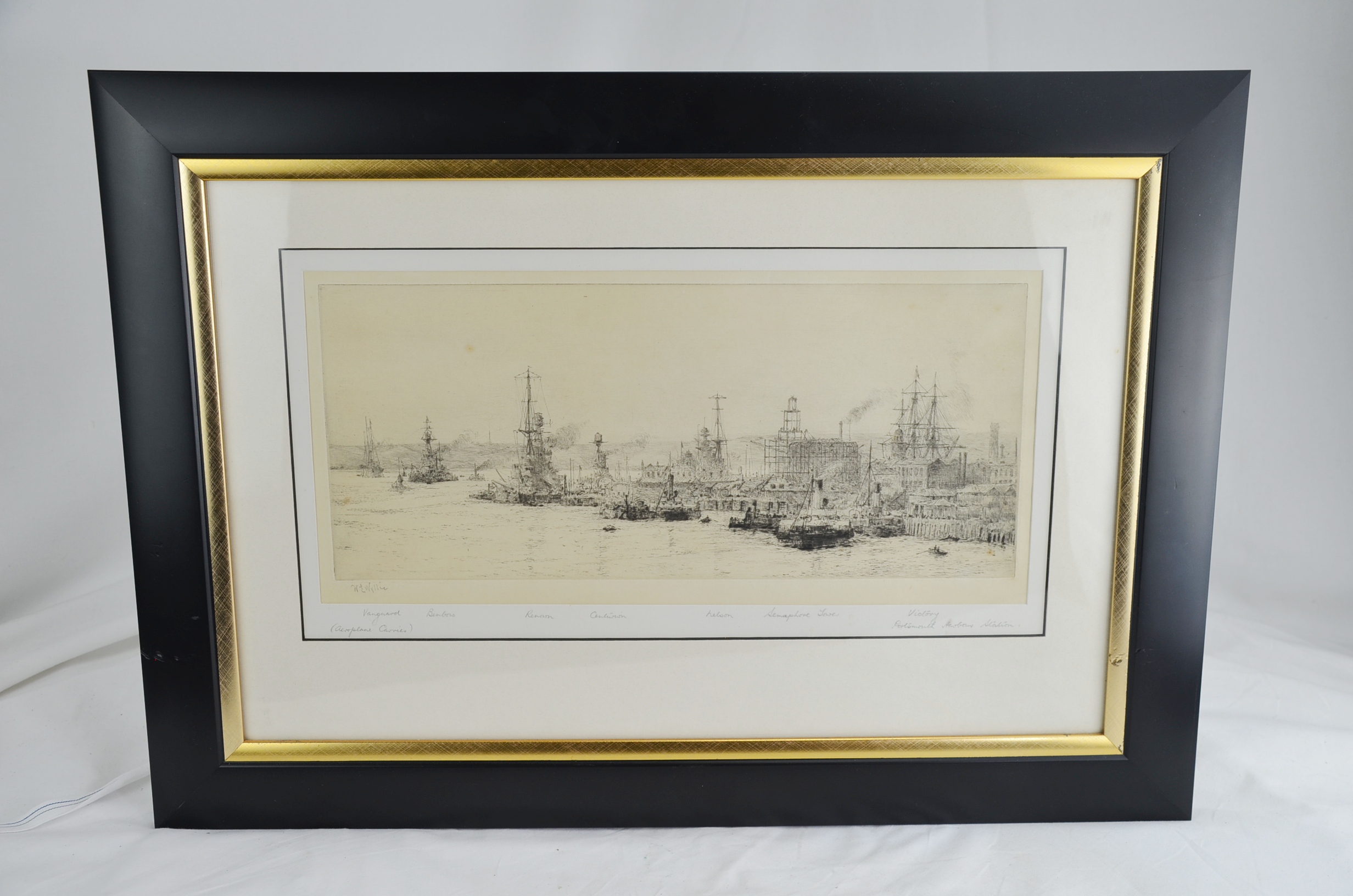 William L. Wylie Portsmouth Harbour Etching