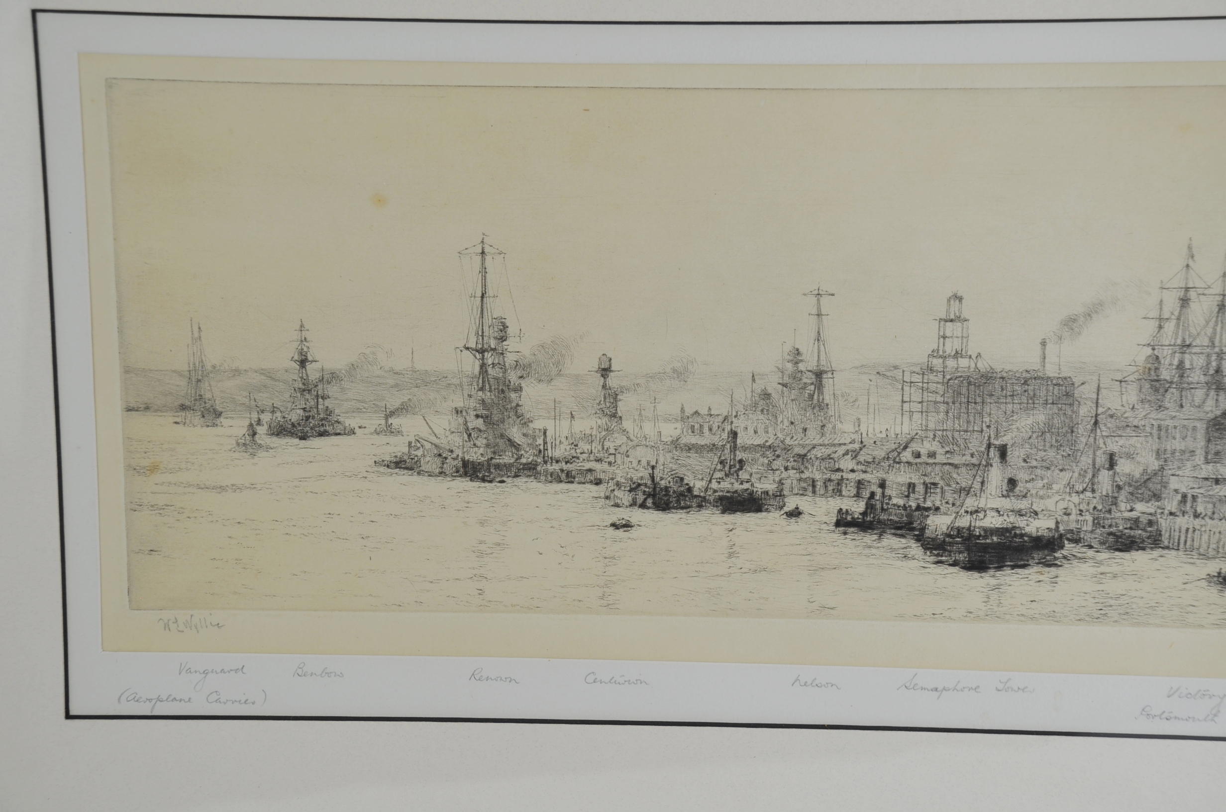 William L. Wylie Portsmouth Harbour Etching - Image 4