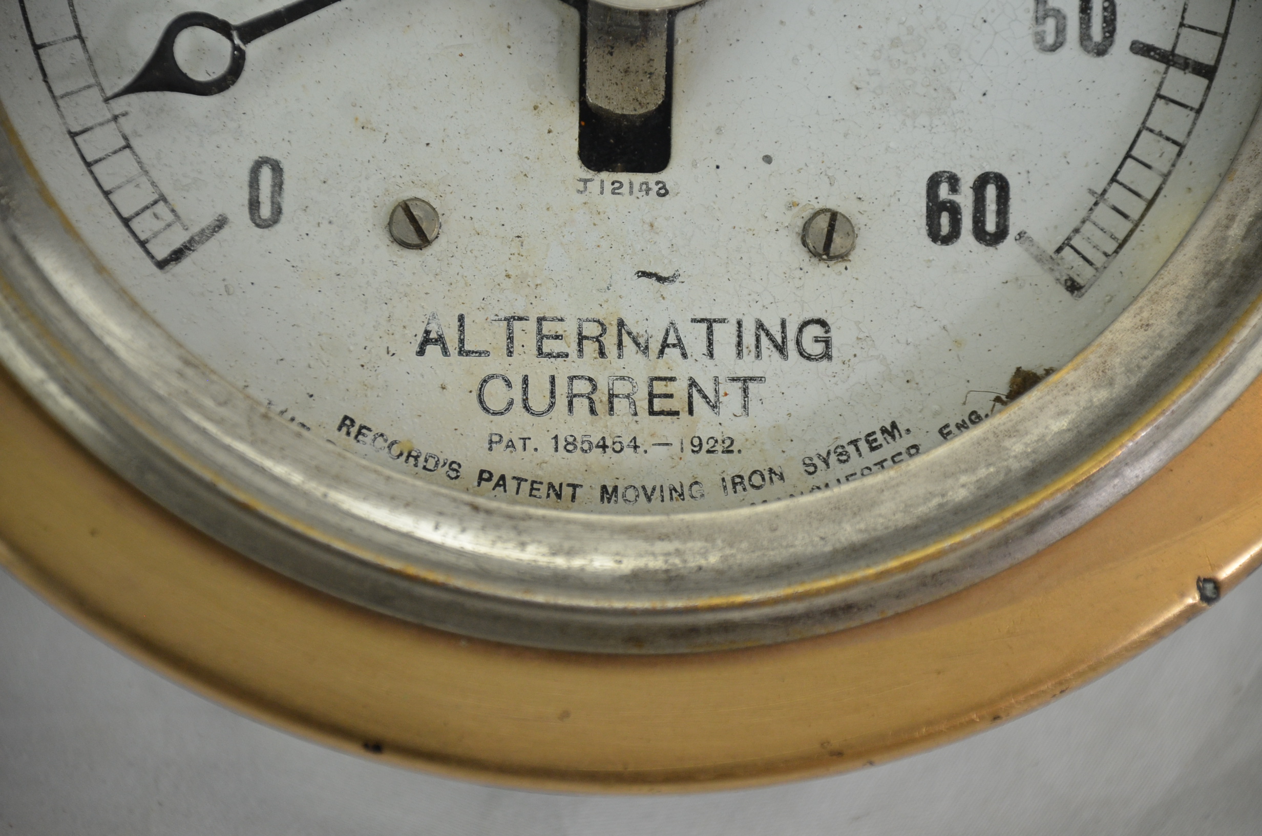 WW2 Triton Class Submarine Ammeter Dated 1922 - Image 4