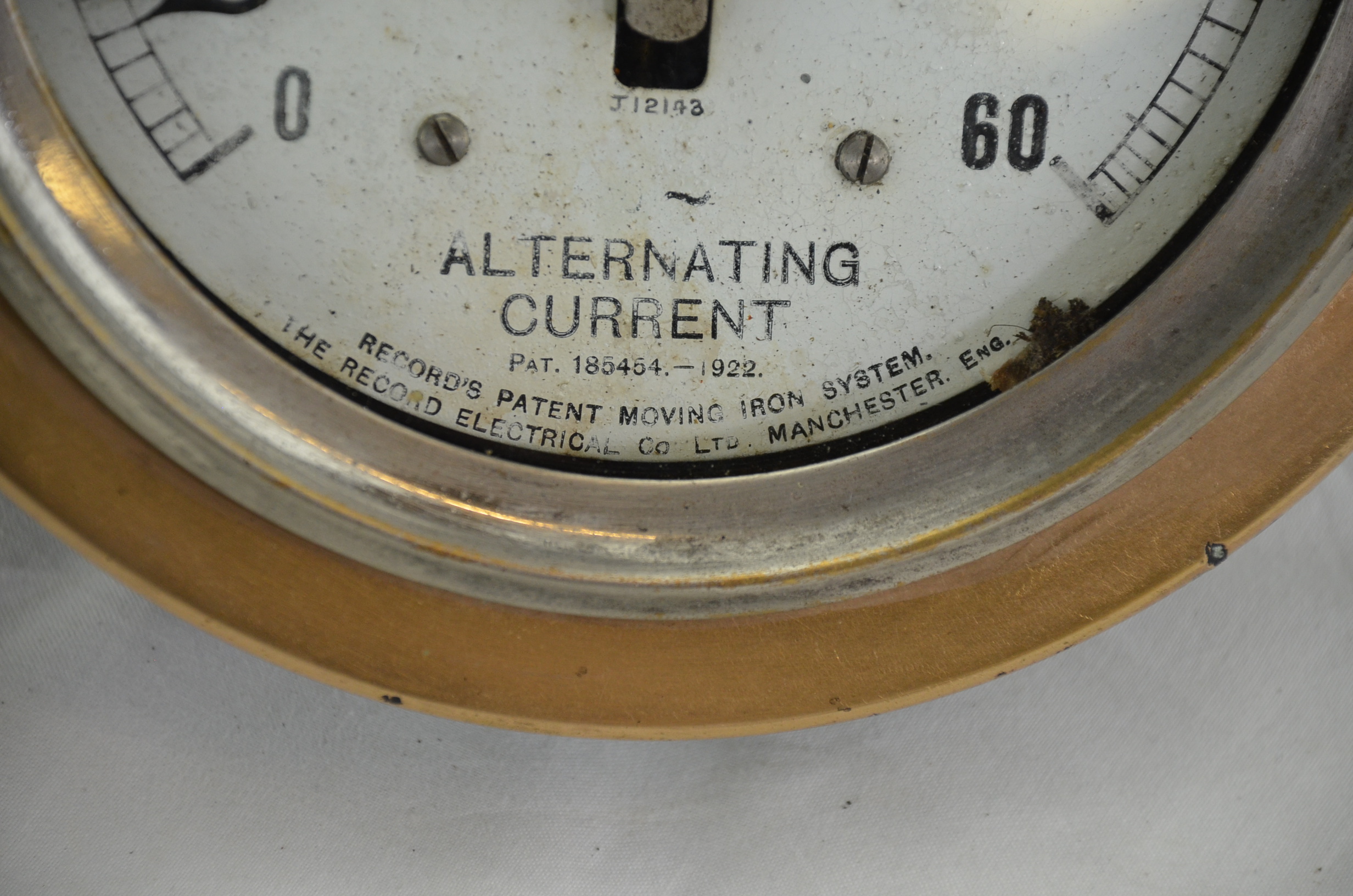 WW2 Triton Class Submarine Ammeter Dated 1922 - Image 5