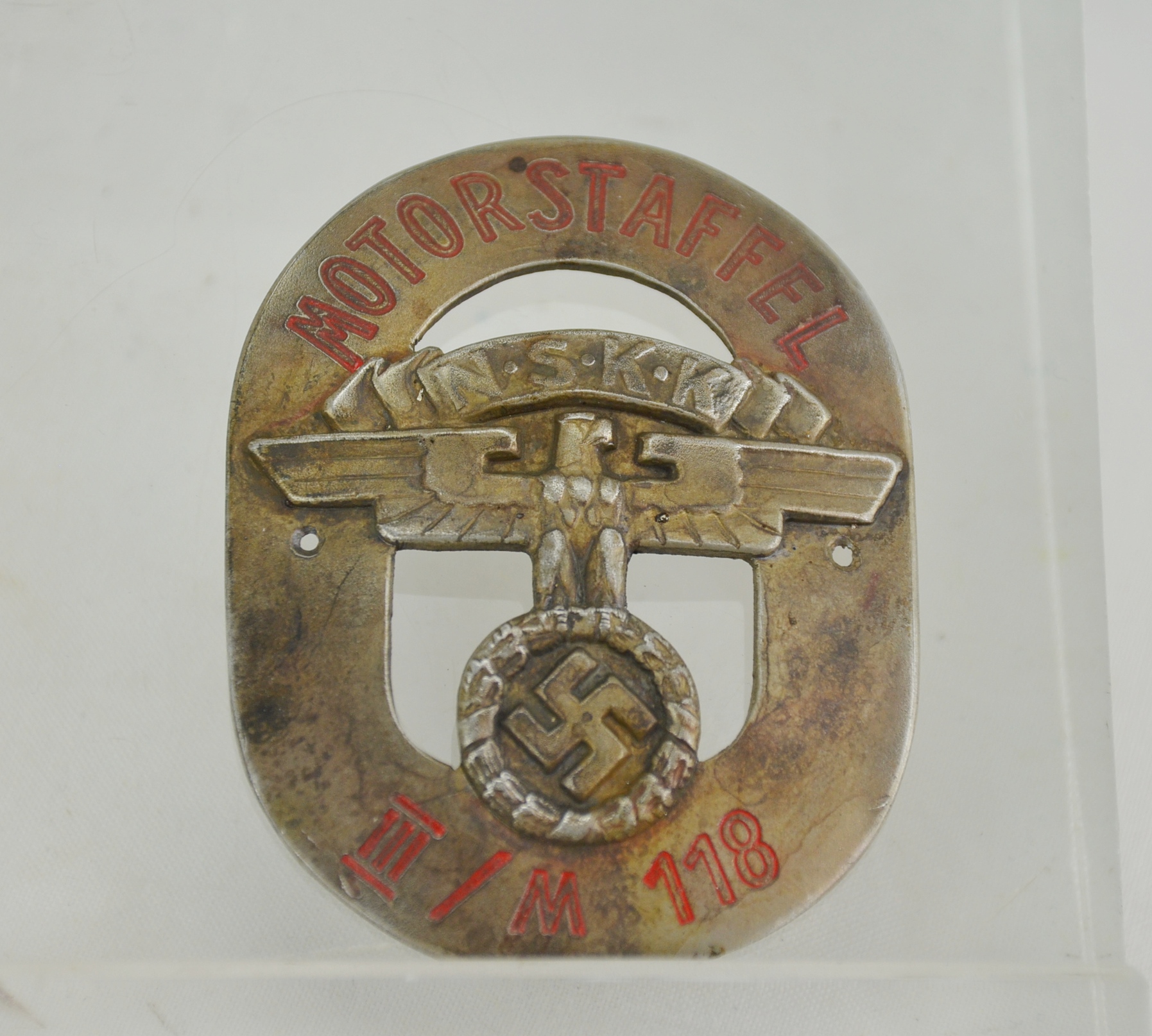 WWII Third Reich German MotorStaffel Plaque