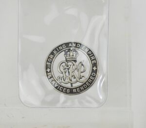 WW1 British Silver Wound Service Badge service number 299583