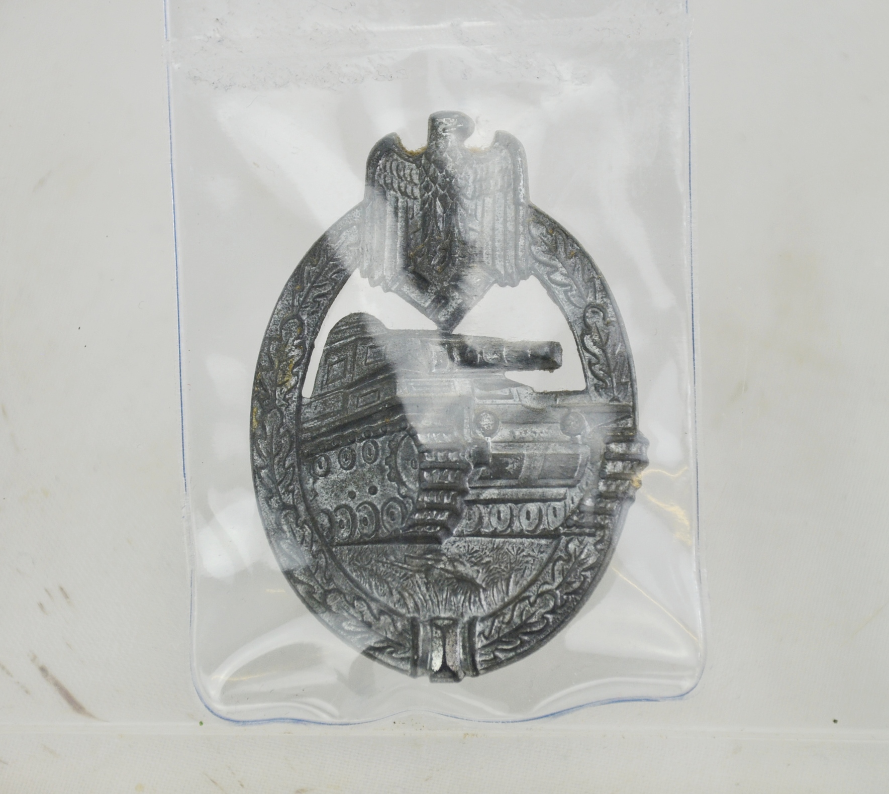 WW2 Nazi Silver Panzer Badge