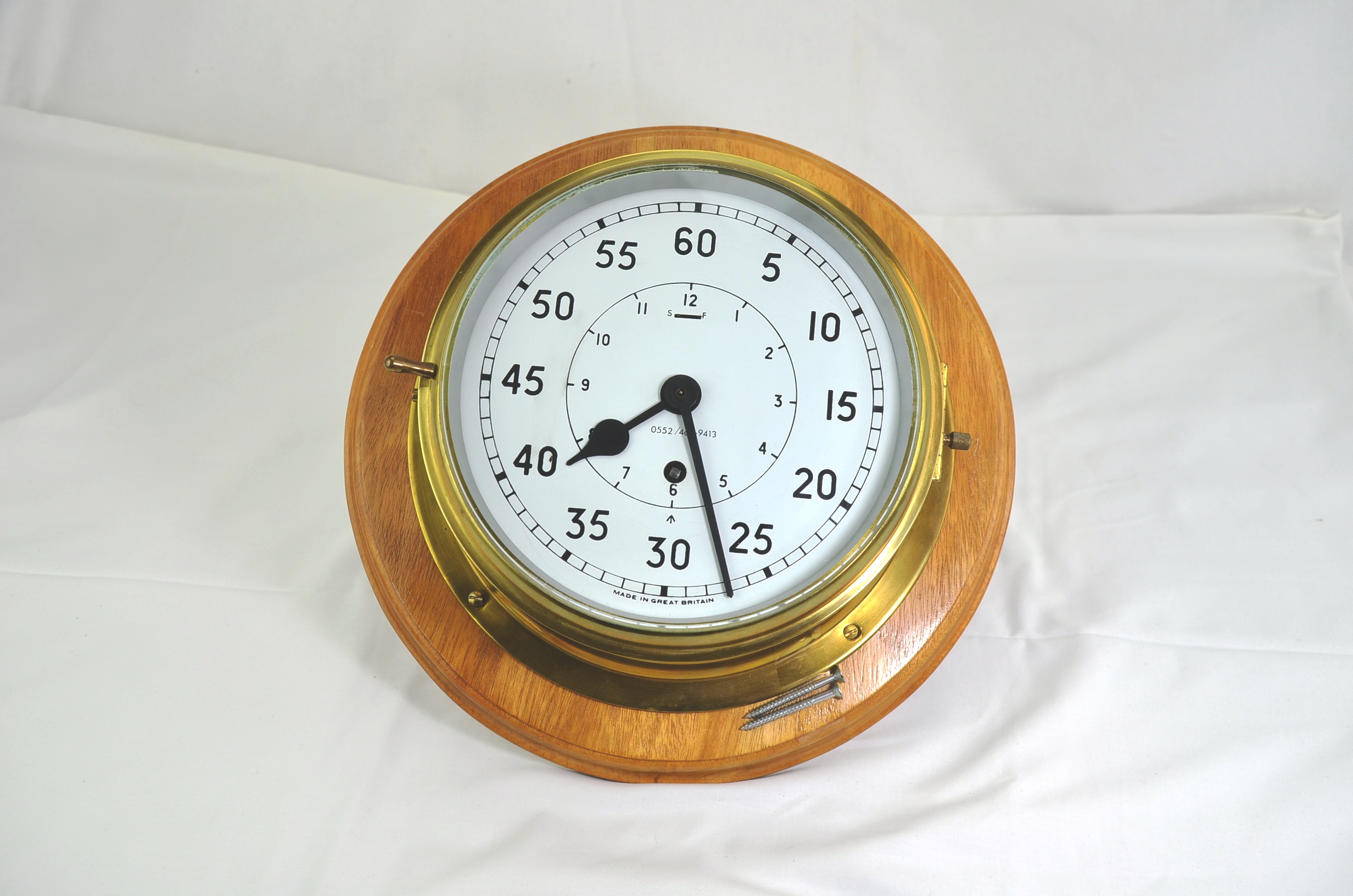 HMS Vanguards Original Captains Bridge Clock