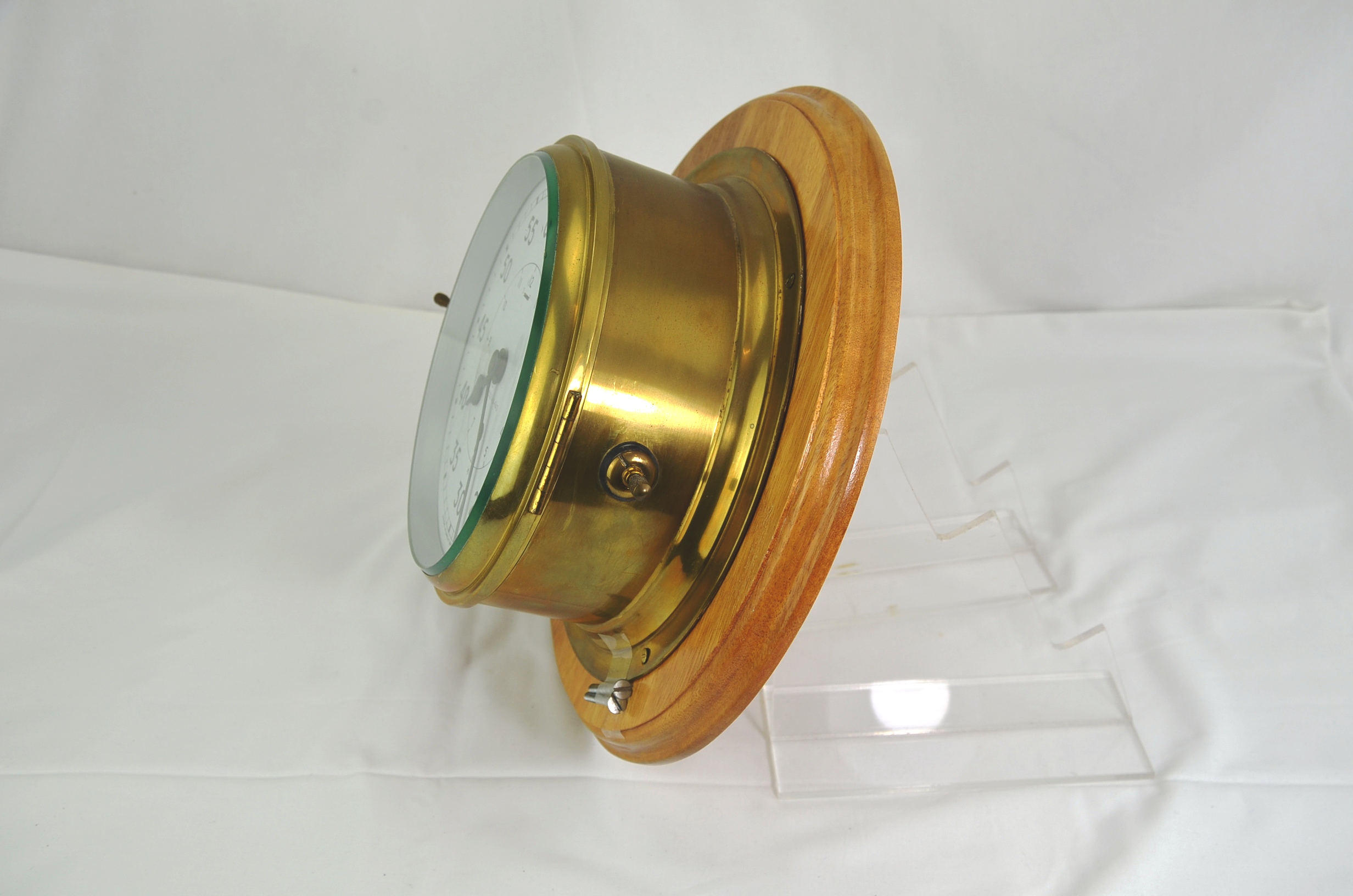 HMS Vanguards Original Captains Bridge Clock - Image 5