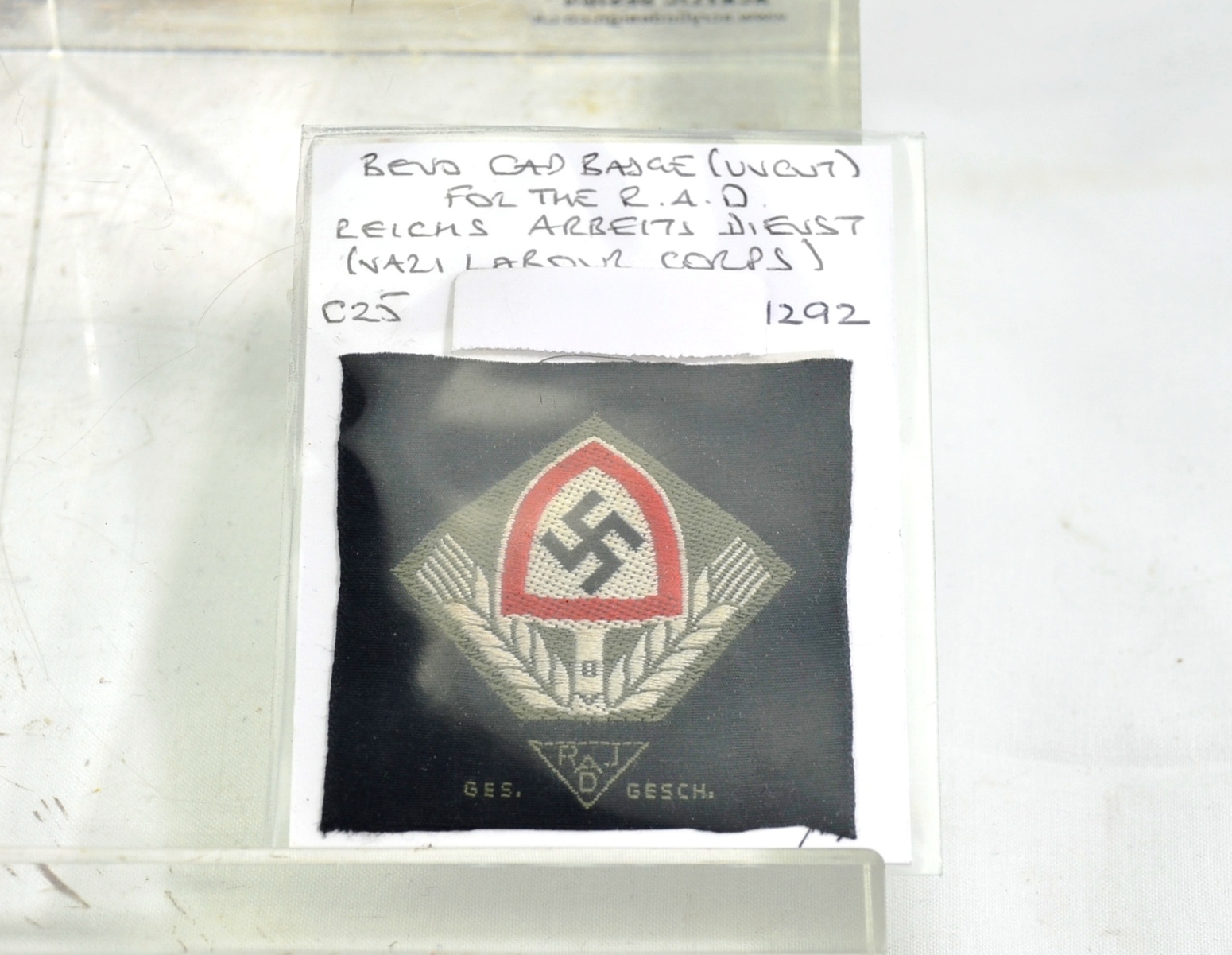 WW2 German RAD Labour Corps Cap Badge