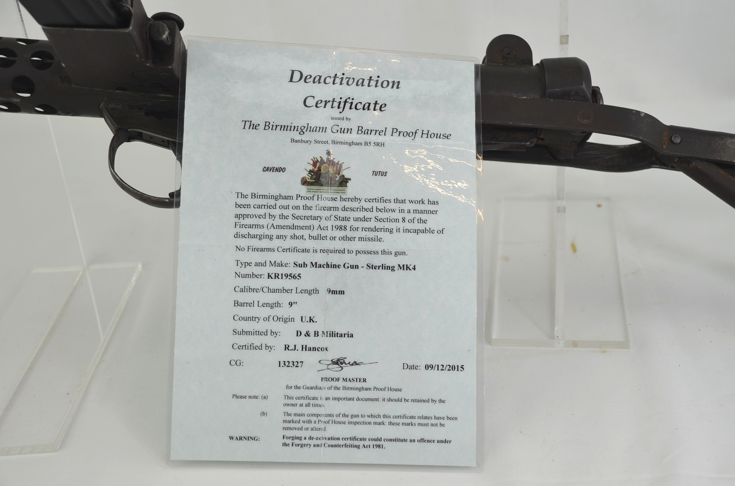 British Sten SMG MK4 L2A3 - Image 2