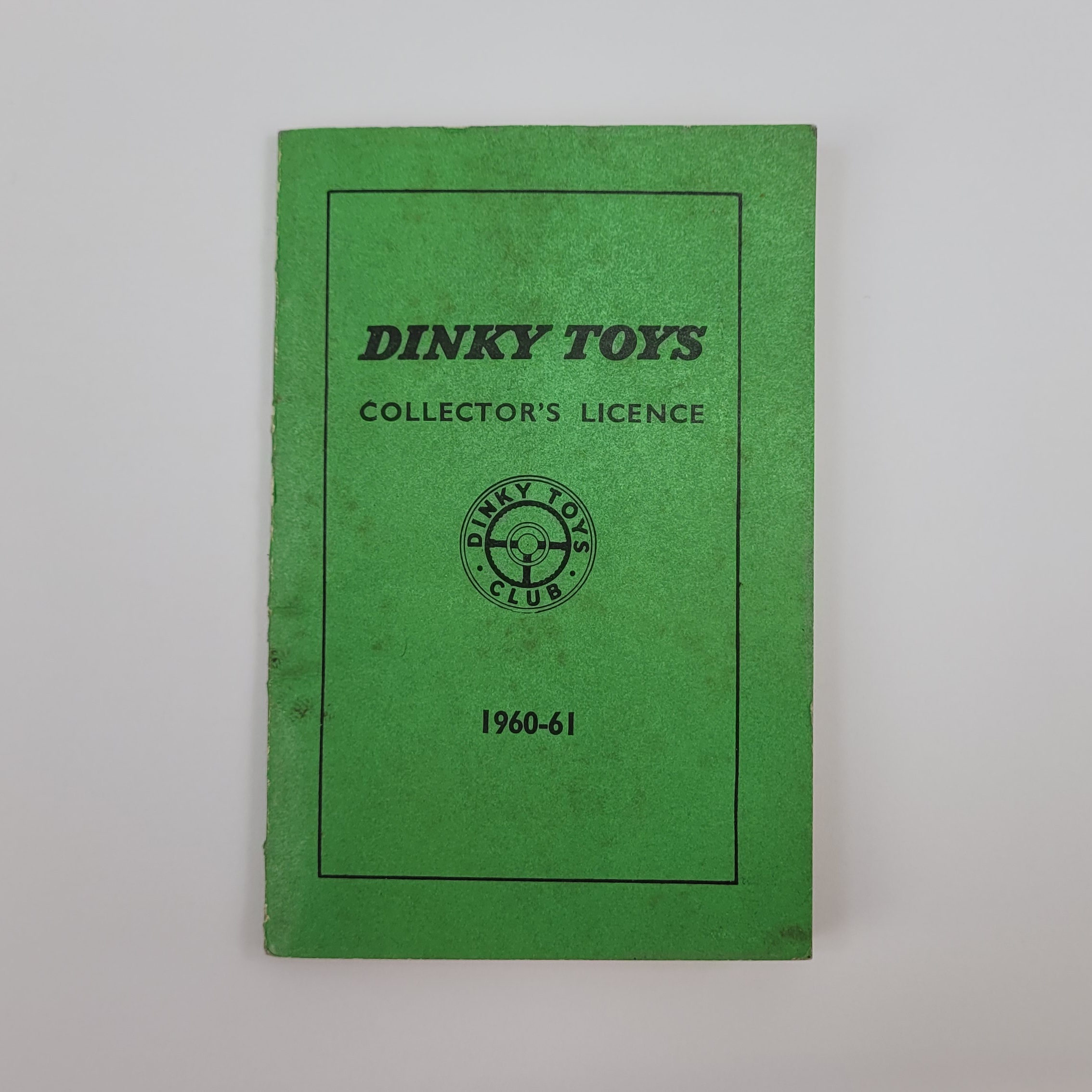Dinky Toys Green Cover 1960 - 61 Collectors Licence Booklet
