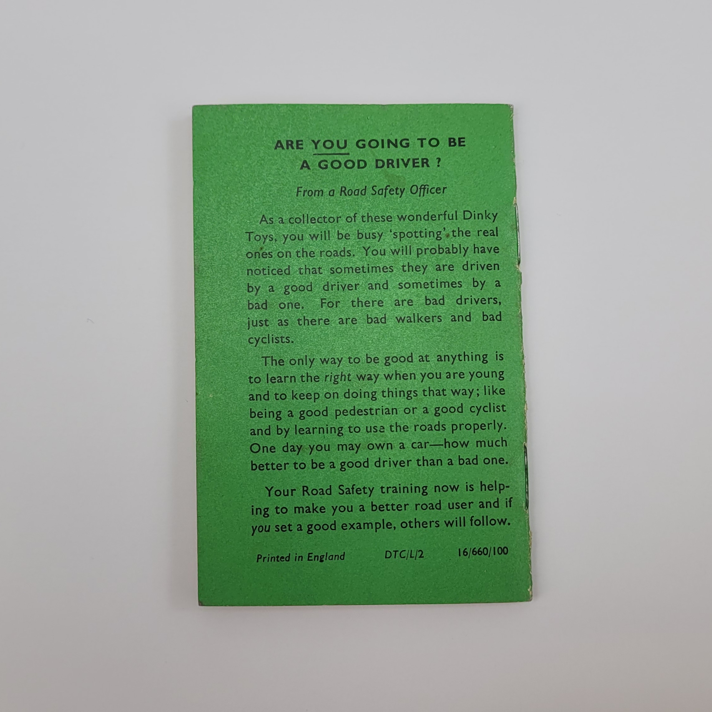 Dinky Toys Green Cover 1960 - 61 Collectors Licence Booklet - Image 2