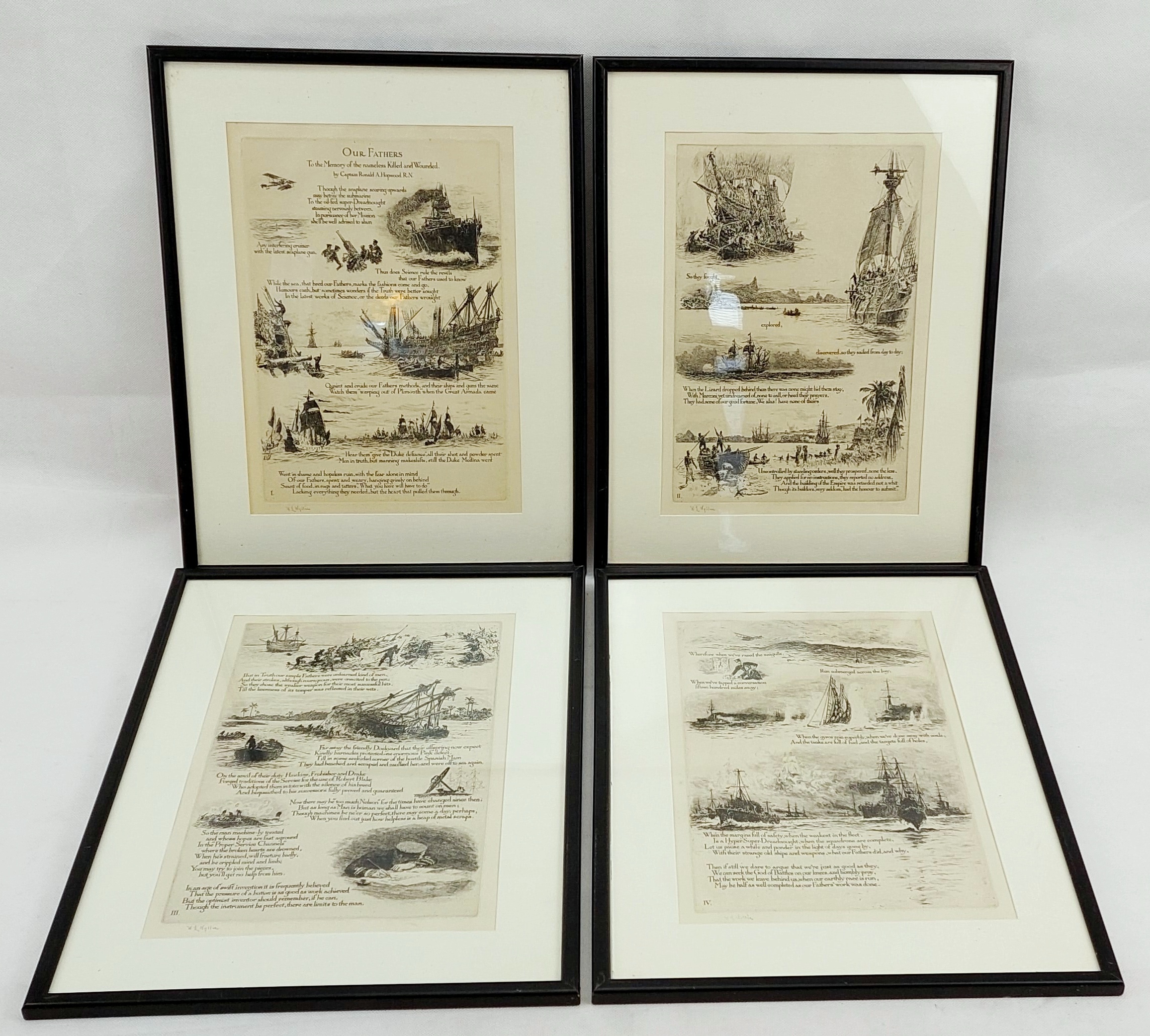 William Lionel Wyllie ‘Our Fathers’ Series of 4 Framed Etchings #2