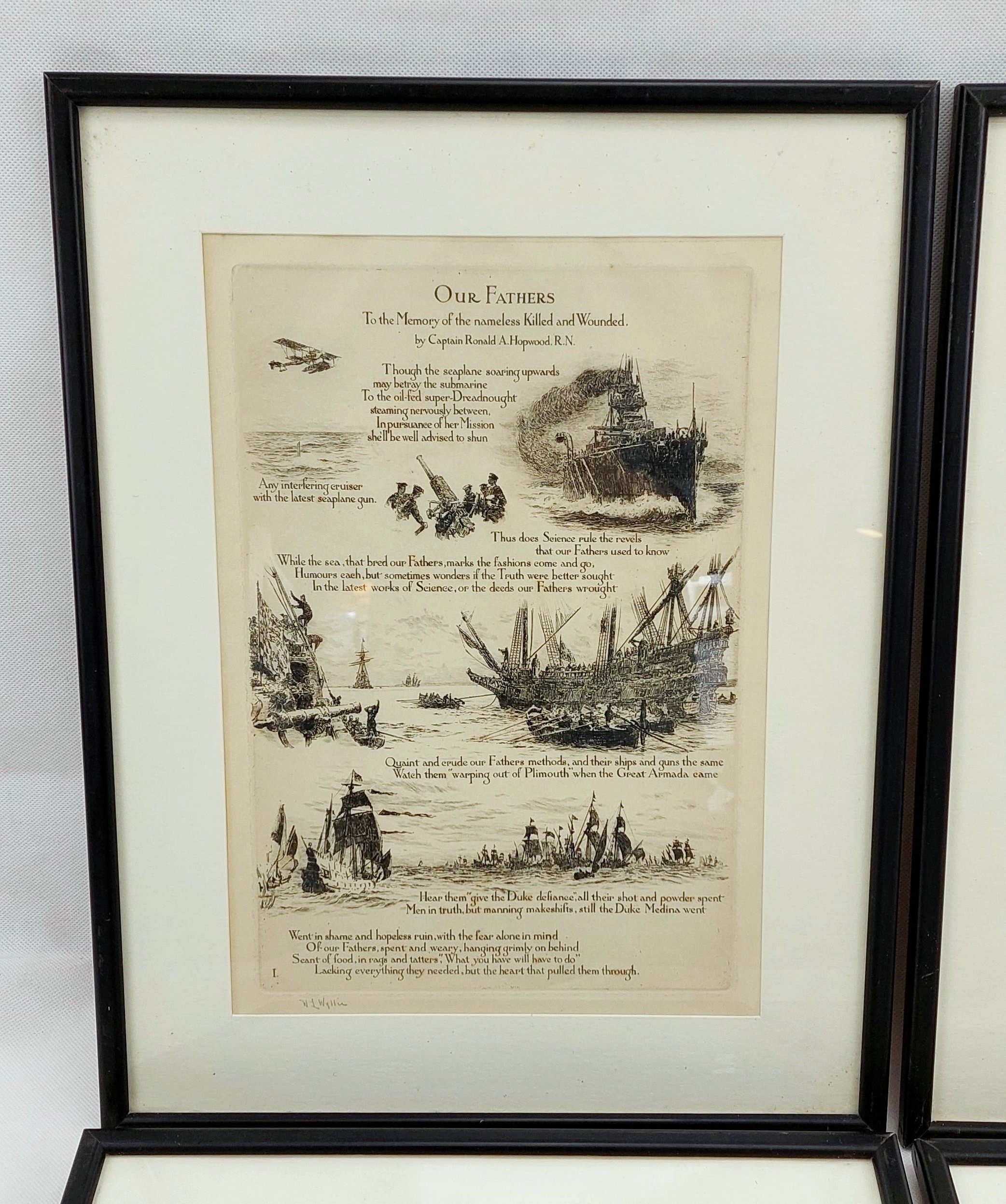 William Lionel Wyllie ‘Our Fathers’ Series of 4 Framed Etchings #2 - Image 2