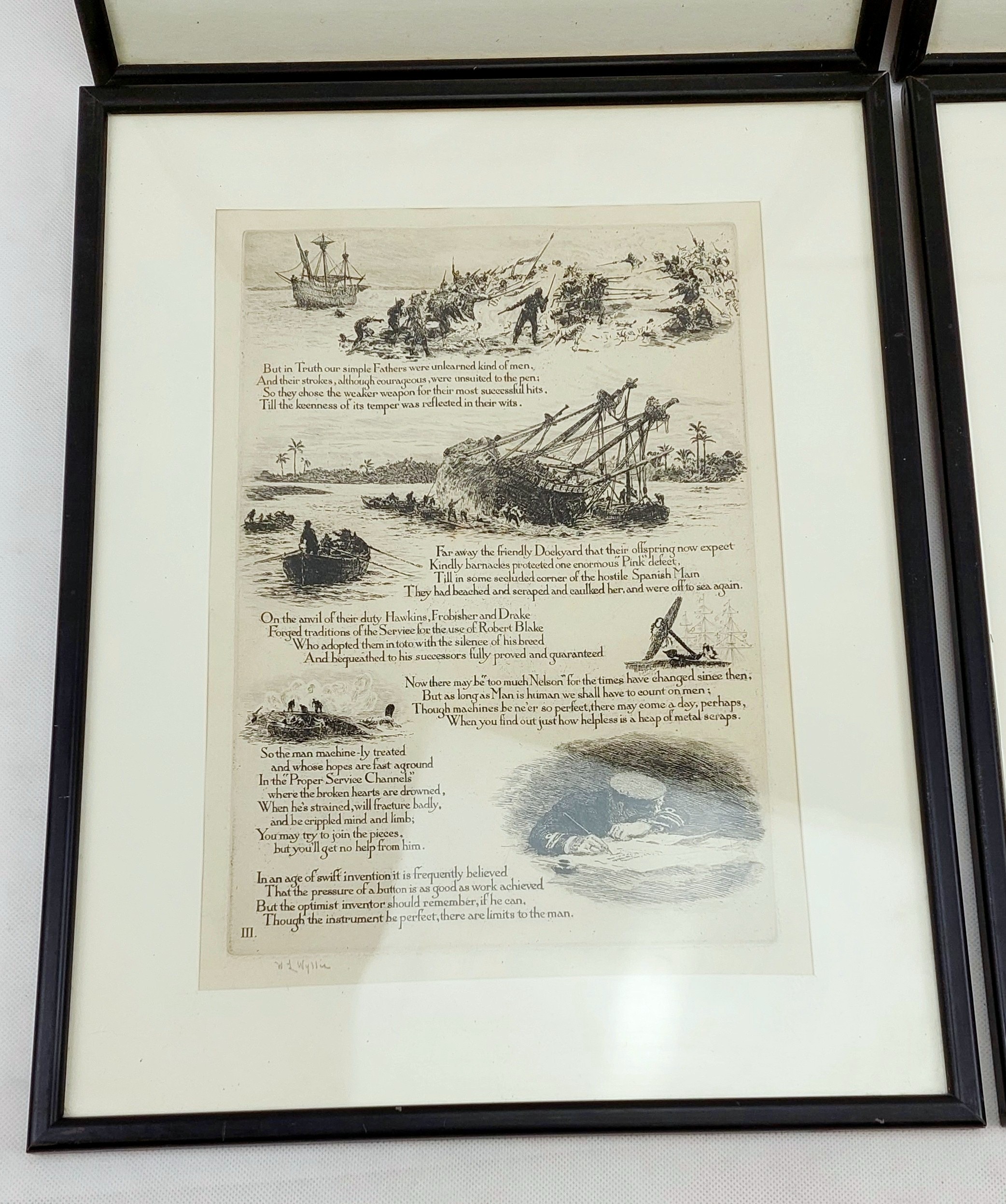 William Lionel Wyllie ‘Our Fathers’ Series of 4 Framed Etchings #2 - Image 4
