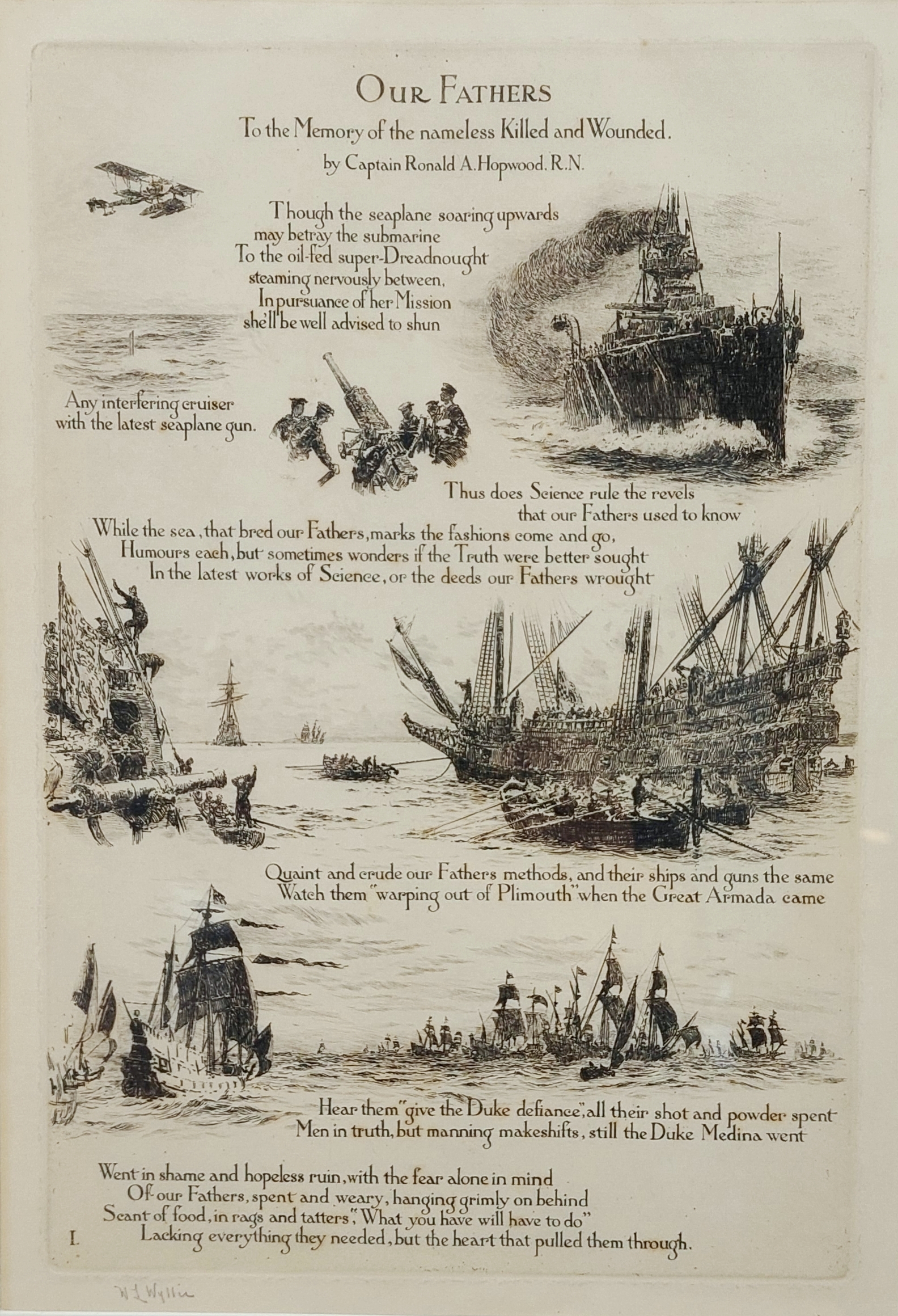 William Lionel Wyllie ‘Our Fathers’ Series of 4 Framed Etchings #2 - Image 8