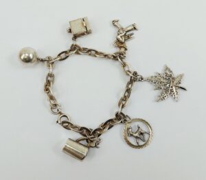 Continental 800 Silver Charm Bracelet – 6 Charms