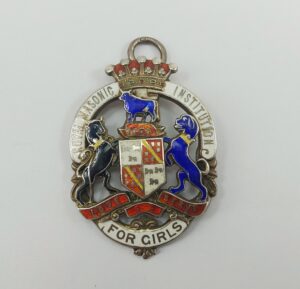 c1923 Sterling Silver & Enamel Royal Masonic Institute for Girls Medallion