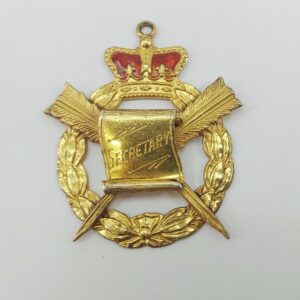 c1973 Silver Gilt & Enamel Talford Lodge Masonic Secretary Medallion