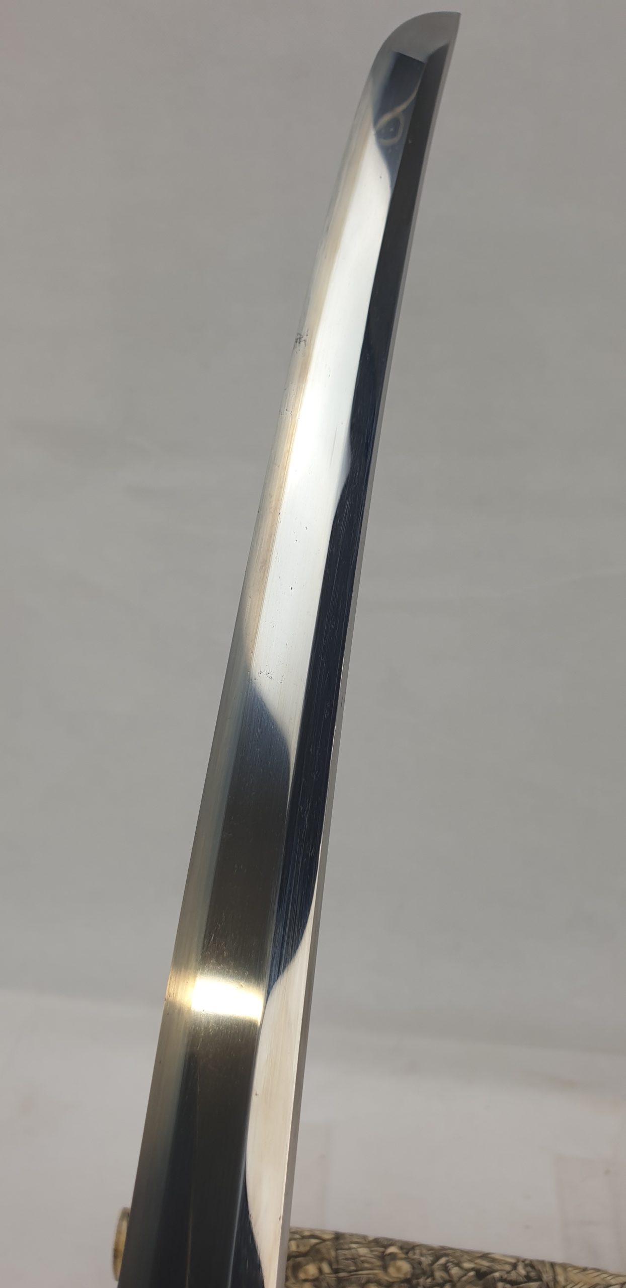 Japanese Signed Wakizashi Sword with Carved Bone Fittings - Image 19