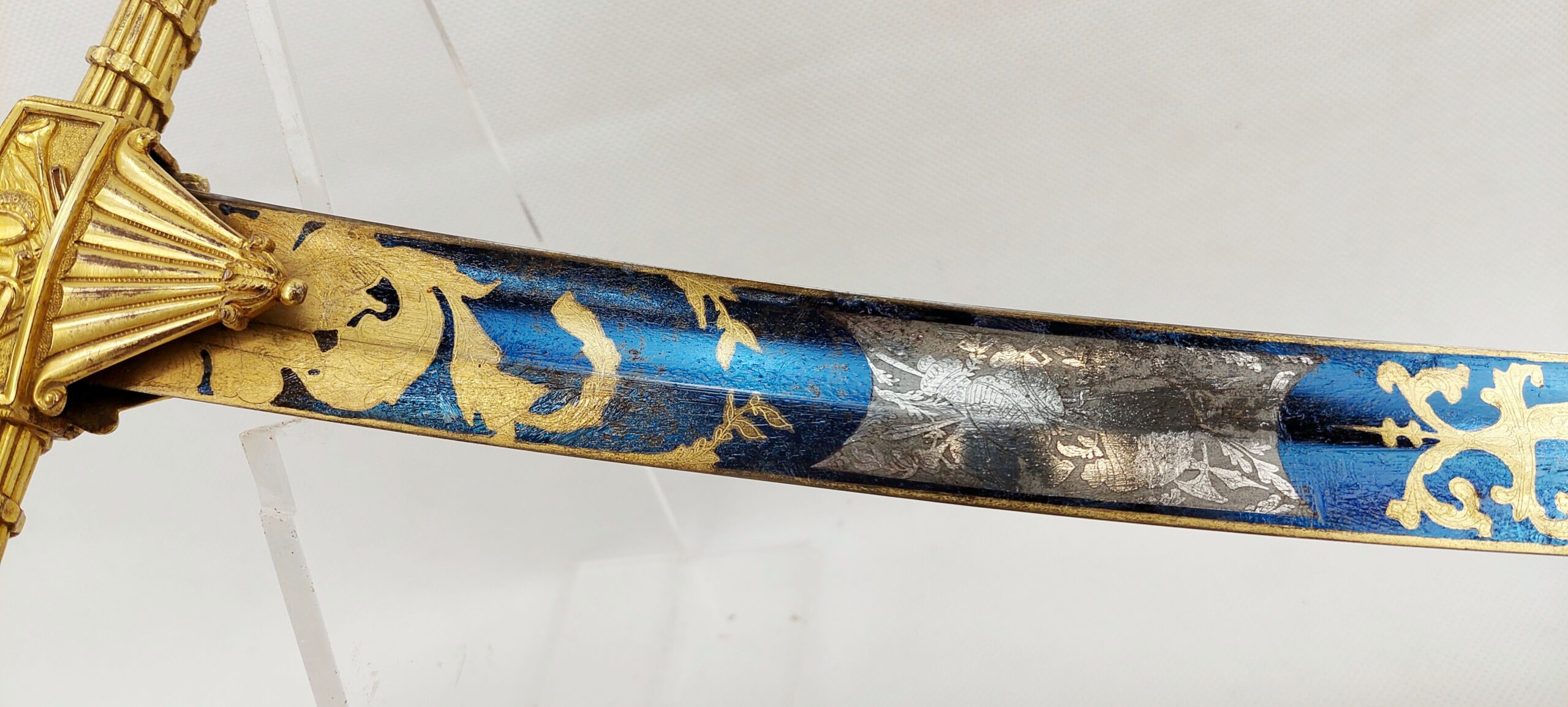 Very Fine Georgian General Mameluke Blue and Gilt Sabre Similar to Lloyd Sword Design Circa 1800 - Image 6