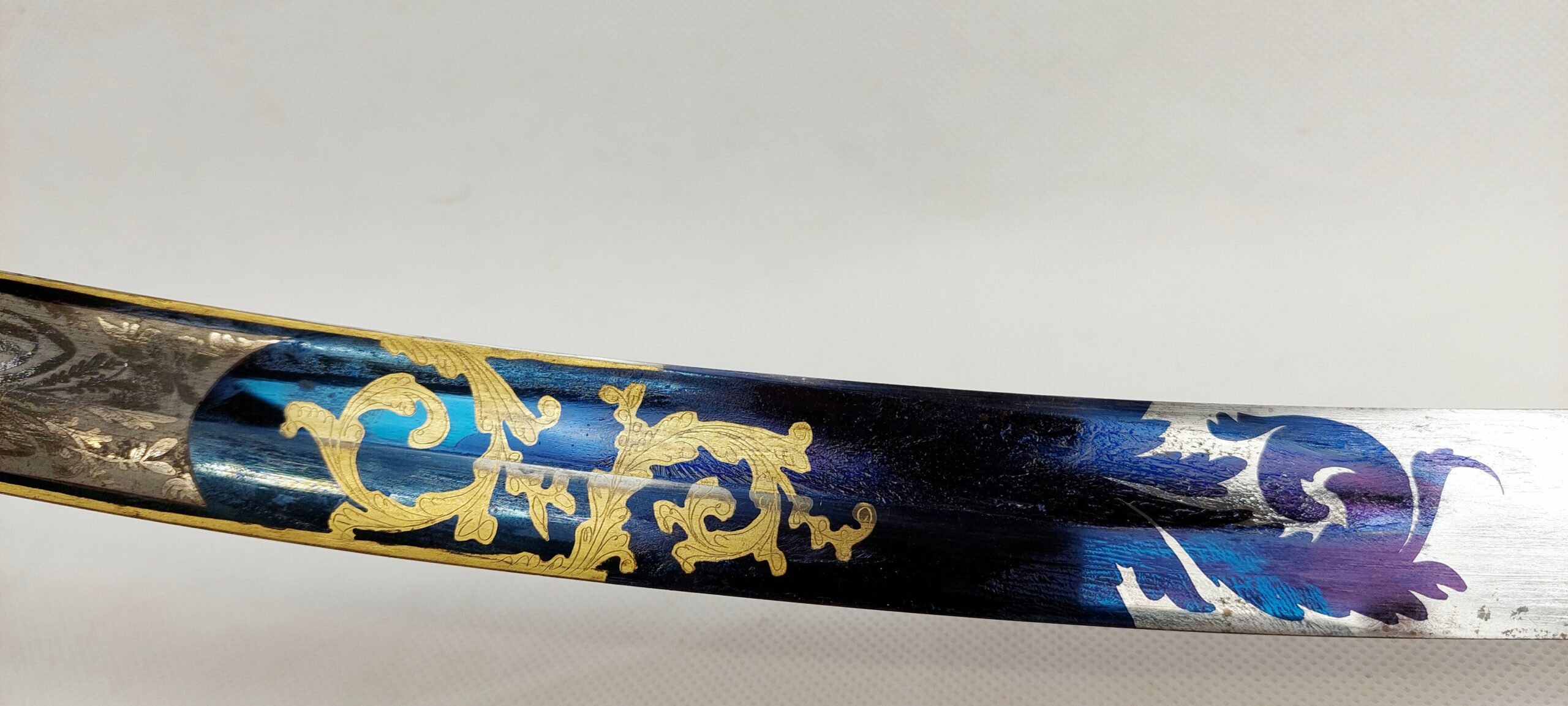 Very Fine Georgian General Mameluke Blue and Gilt Sabre Similar to Lloyd Sword Design Circa 1800 - Image 9