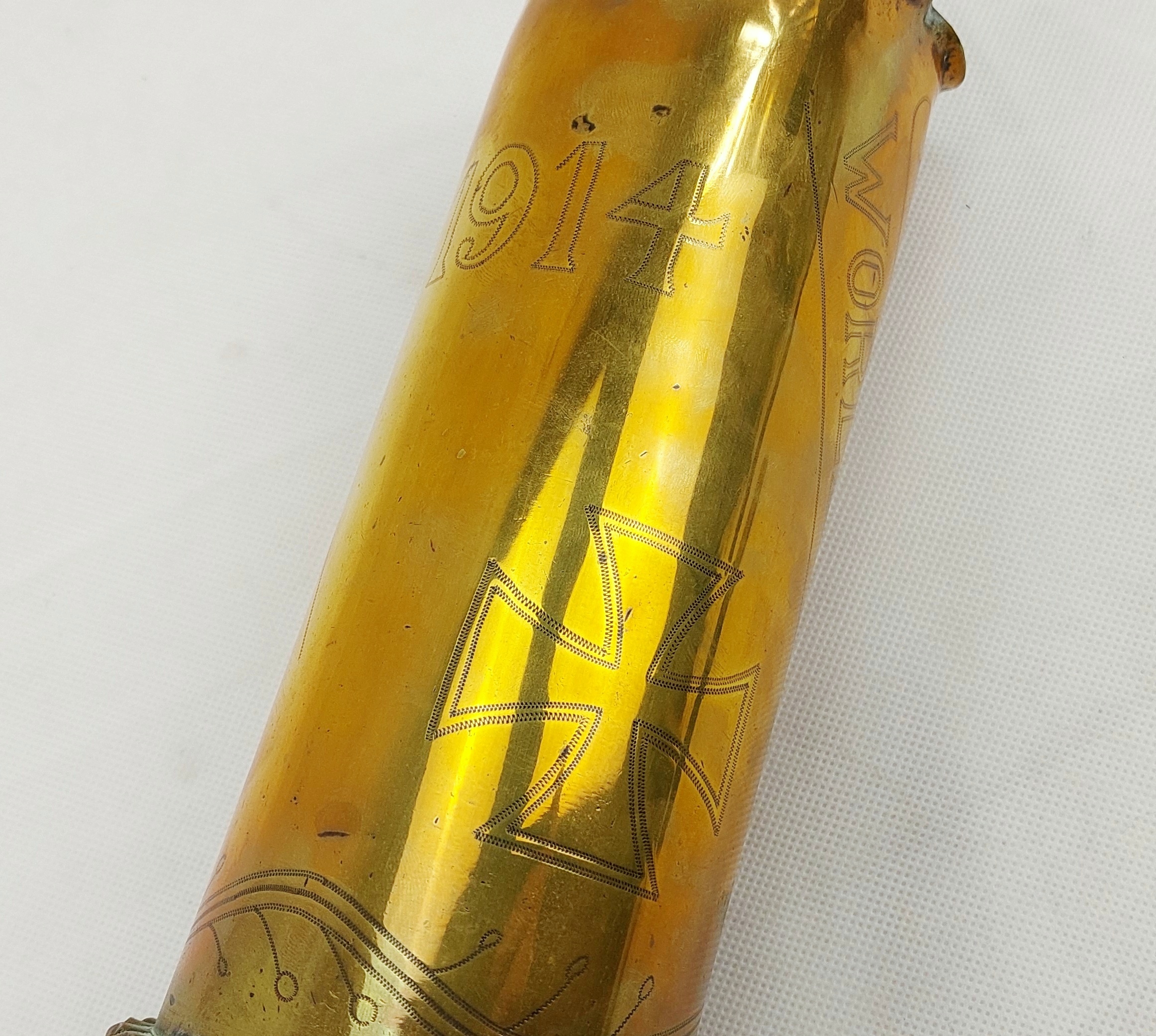 WW1 1914 1918 France Trench Art Shell Case - Image 8