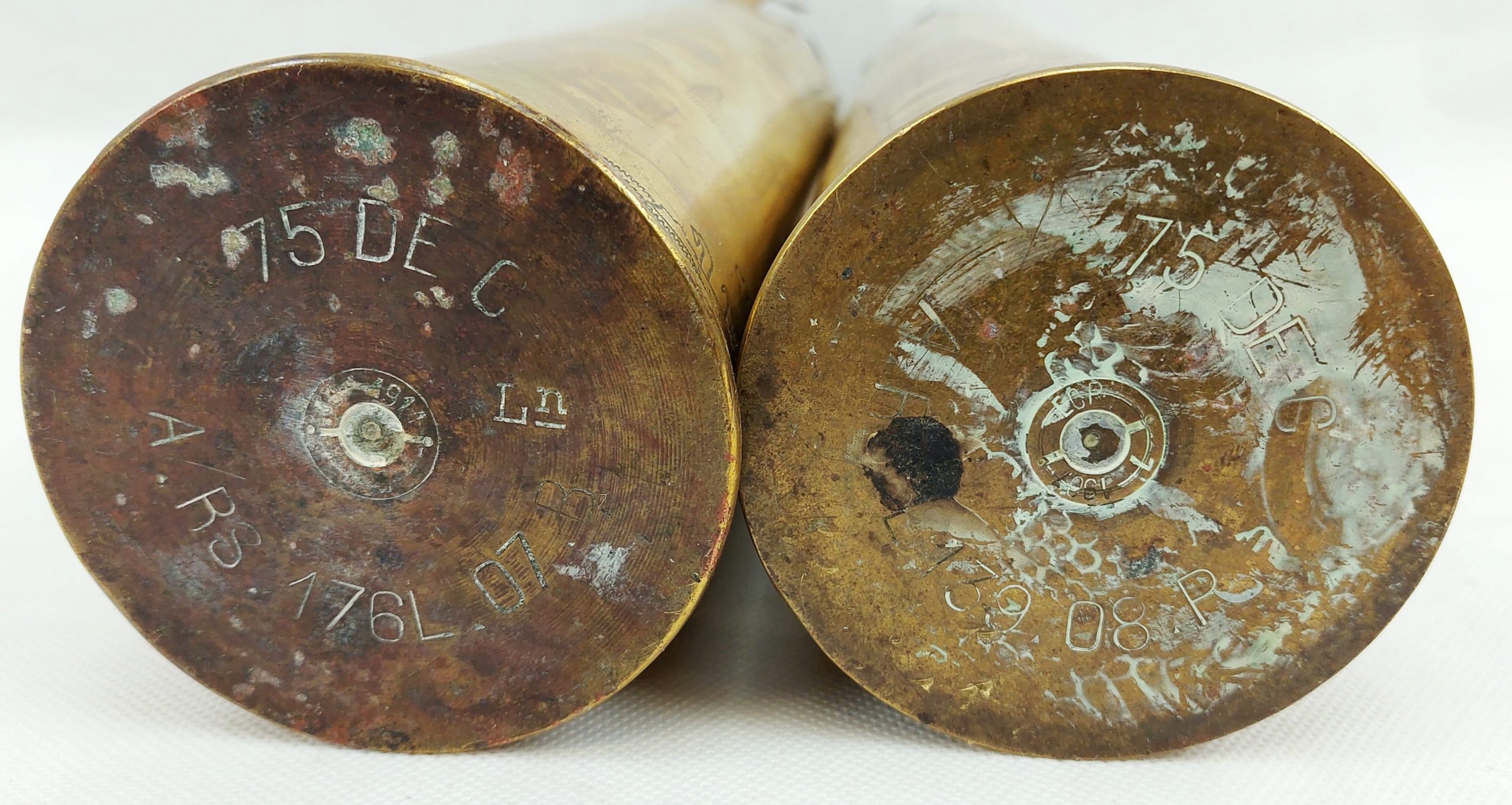 WW1 75mm Trench Art Ypres Shell Case Pair* - Image 4