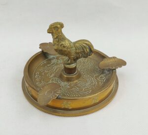 WW1 Trench Art Shell Case Ashtray With Cockerel