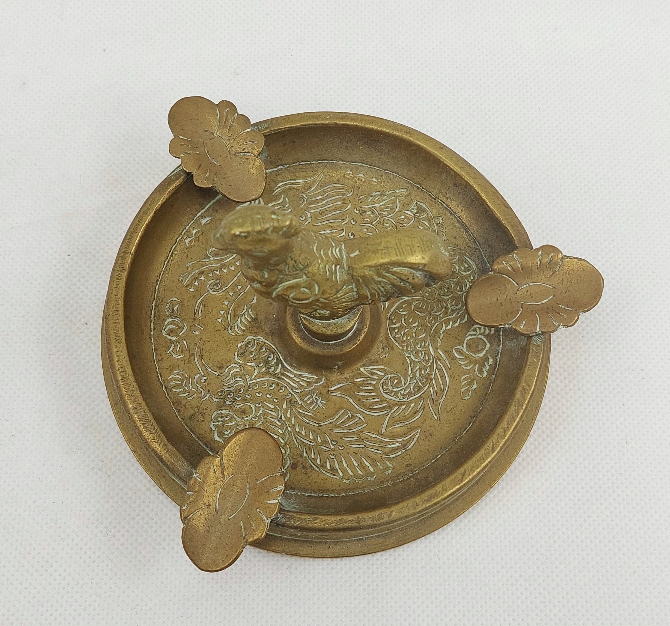 WW1 Trench Art Shell Case Ashtray With Cockerel - Image 2
