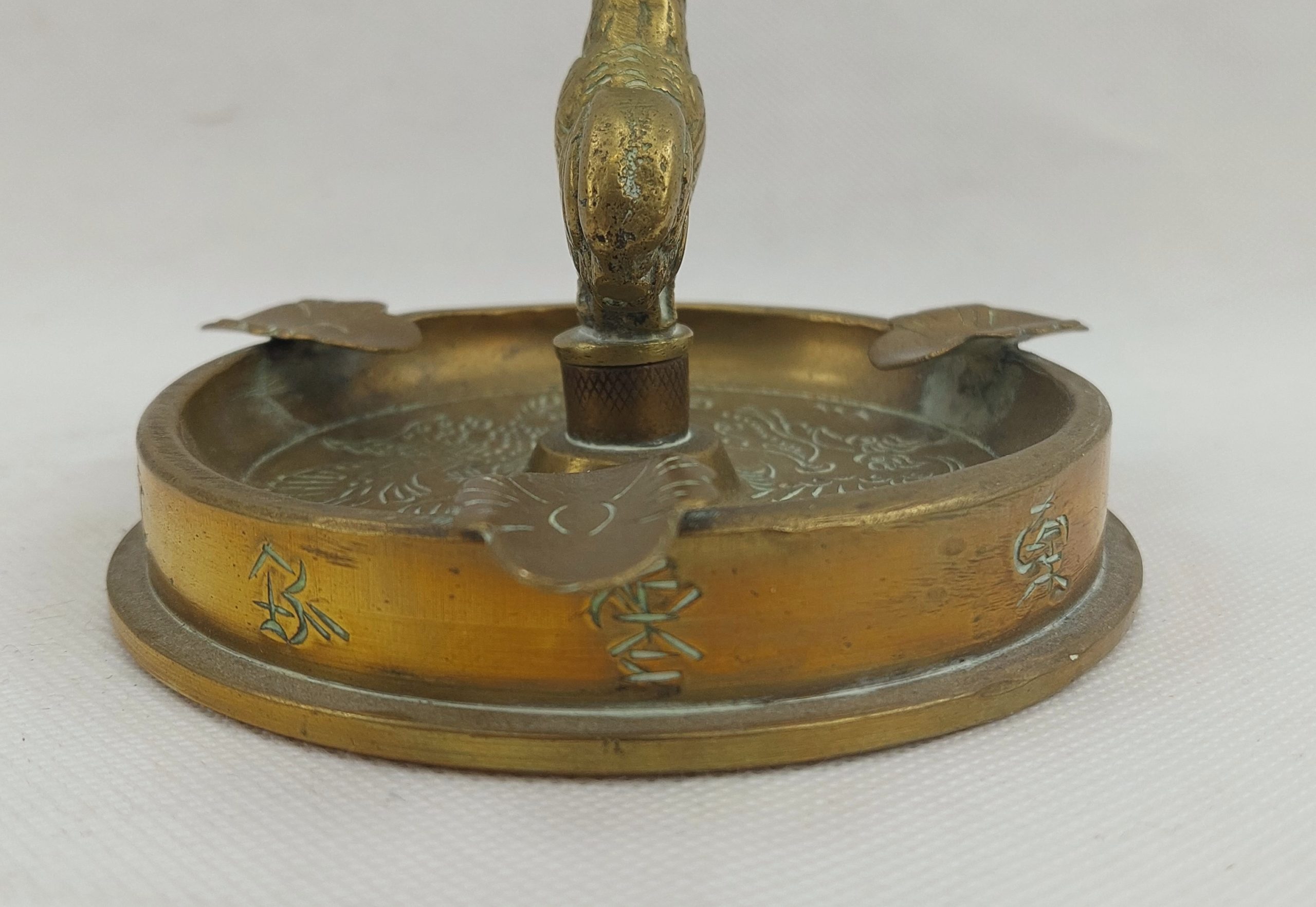 WW1 Trench Art Shell Case Ashtray With Cockerel - Image 4