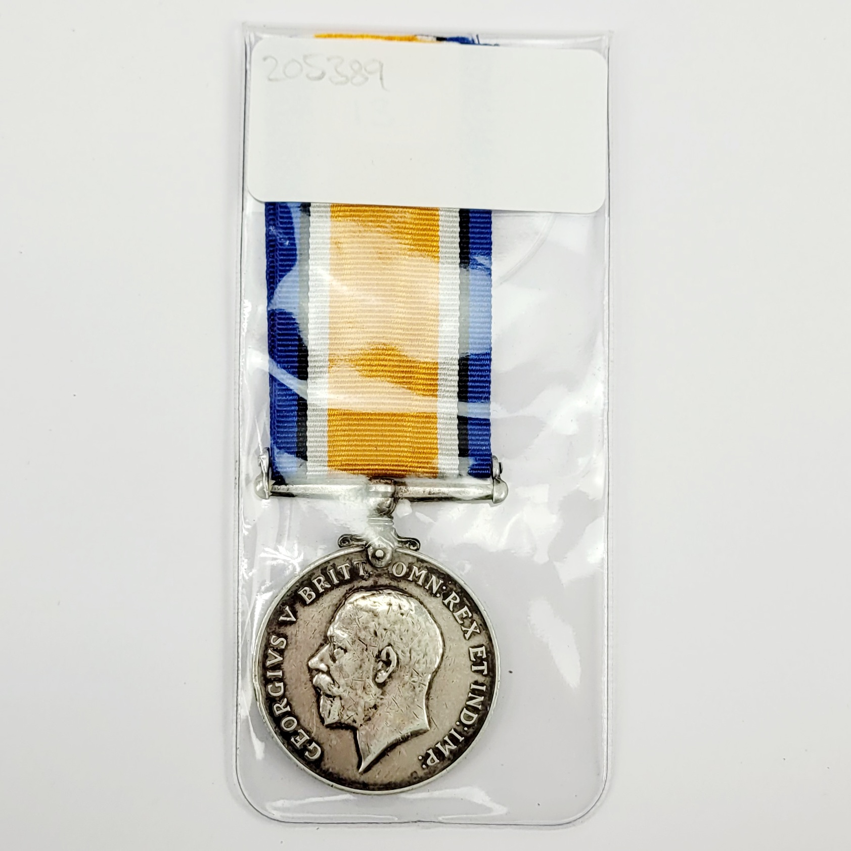 WW1 War Medal to 205389 Private Fred Wardle of the East Yorkshire Regiment Wounded*