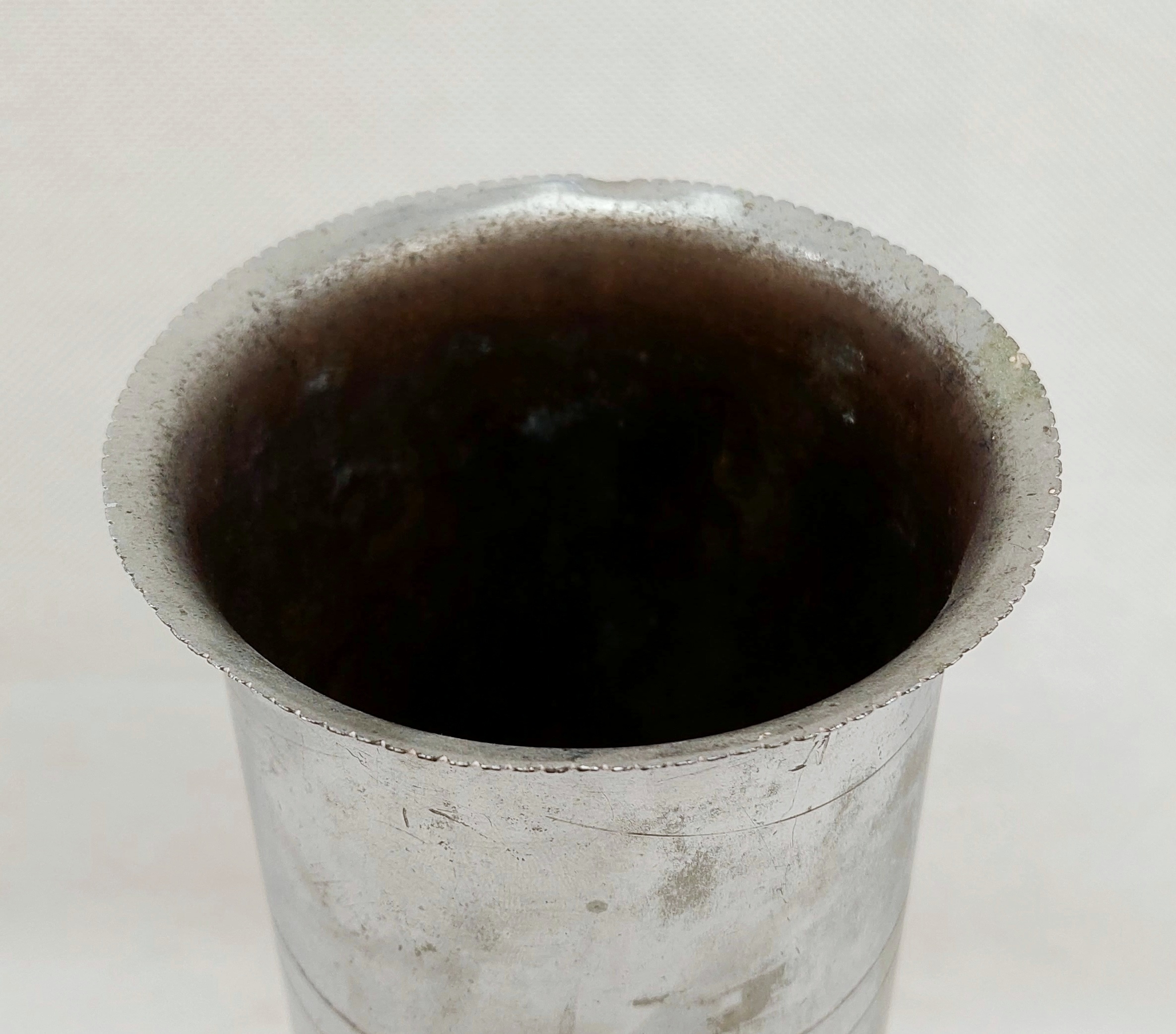 WW2 1942 Chromed 25 Pounder Trench Art Shell Case With Stripes* - Image 6