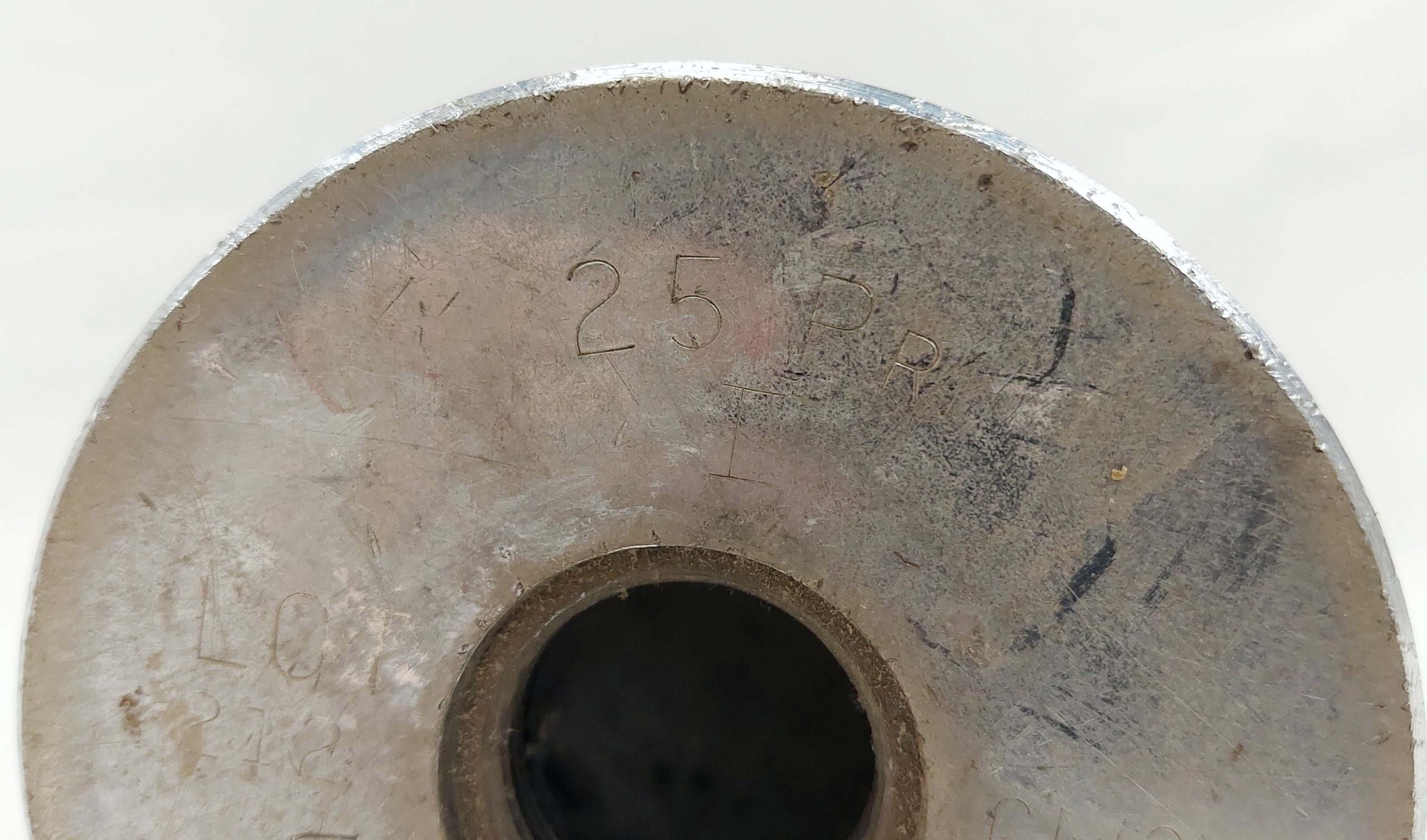 WW2 1942 Chromed 25 Pounder Trench Art Shell Case With Stripes* - Image 3