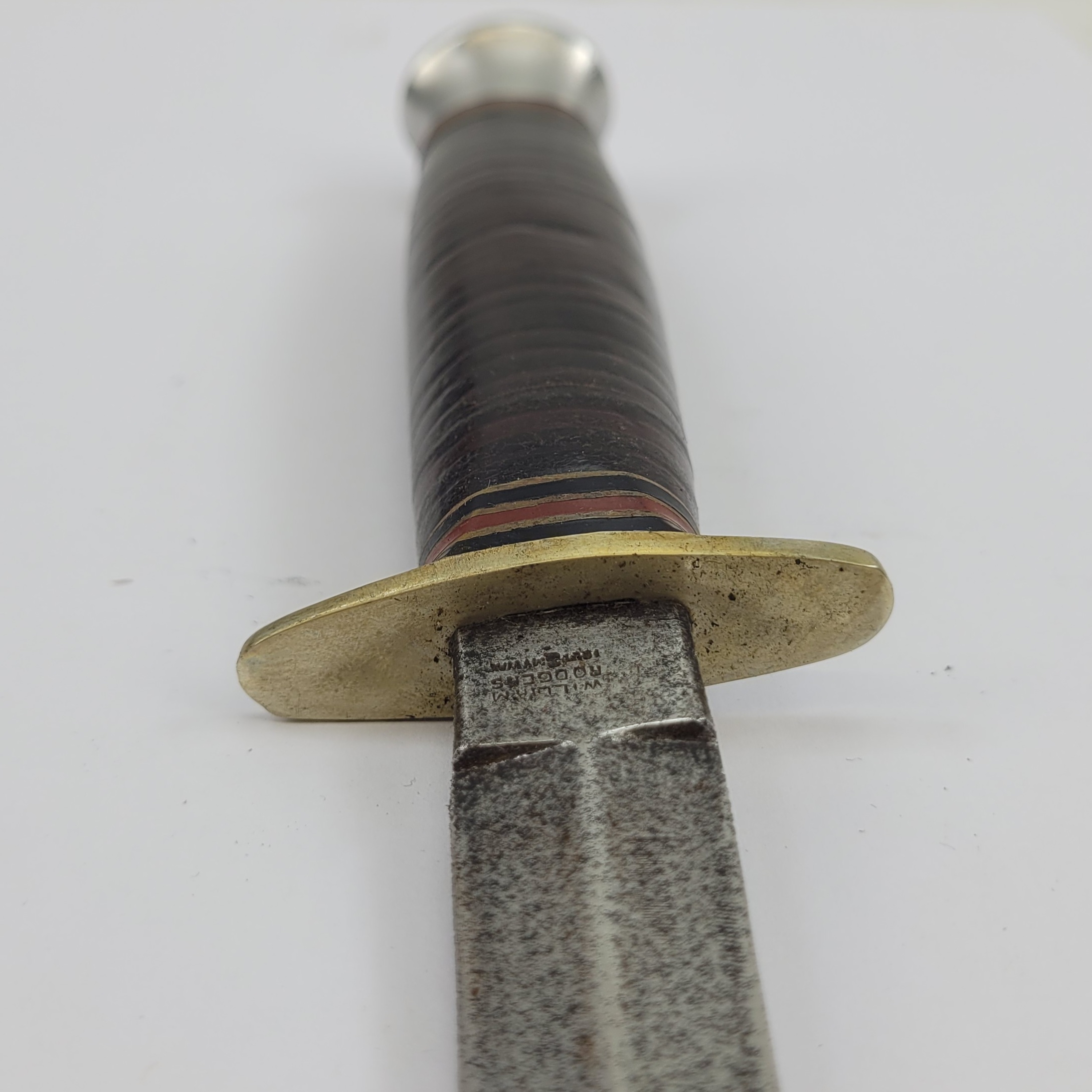 WW2 RAF Fairburn Sykes Type Fighting Stiletto Knife By William Rodgers With Scabbard With Star Of David - Image 2