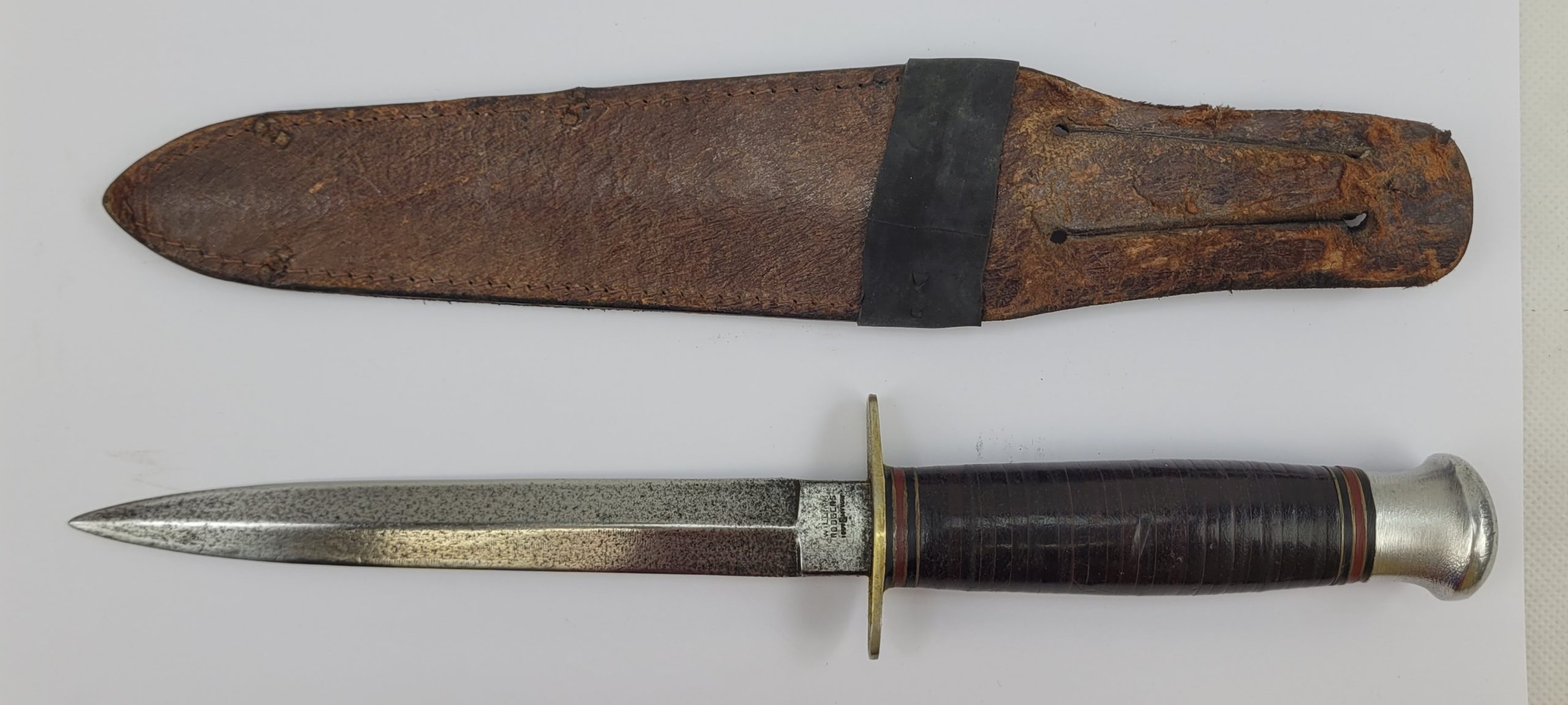 WW2 RAF Fairburn Sykes Type Fighting Stiletto Knife By William Rodgers With Scabbard With Star Of David - Image 8