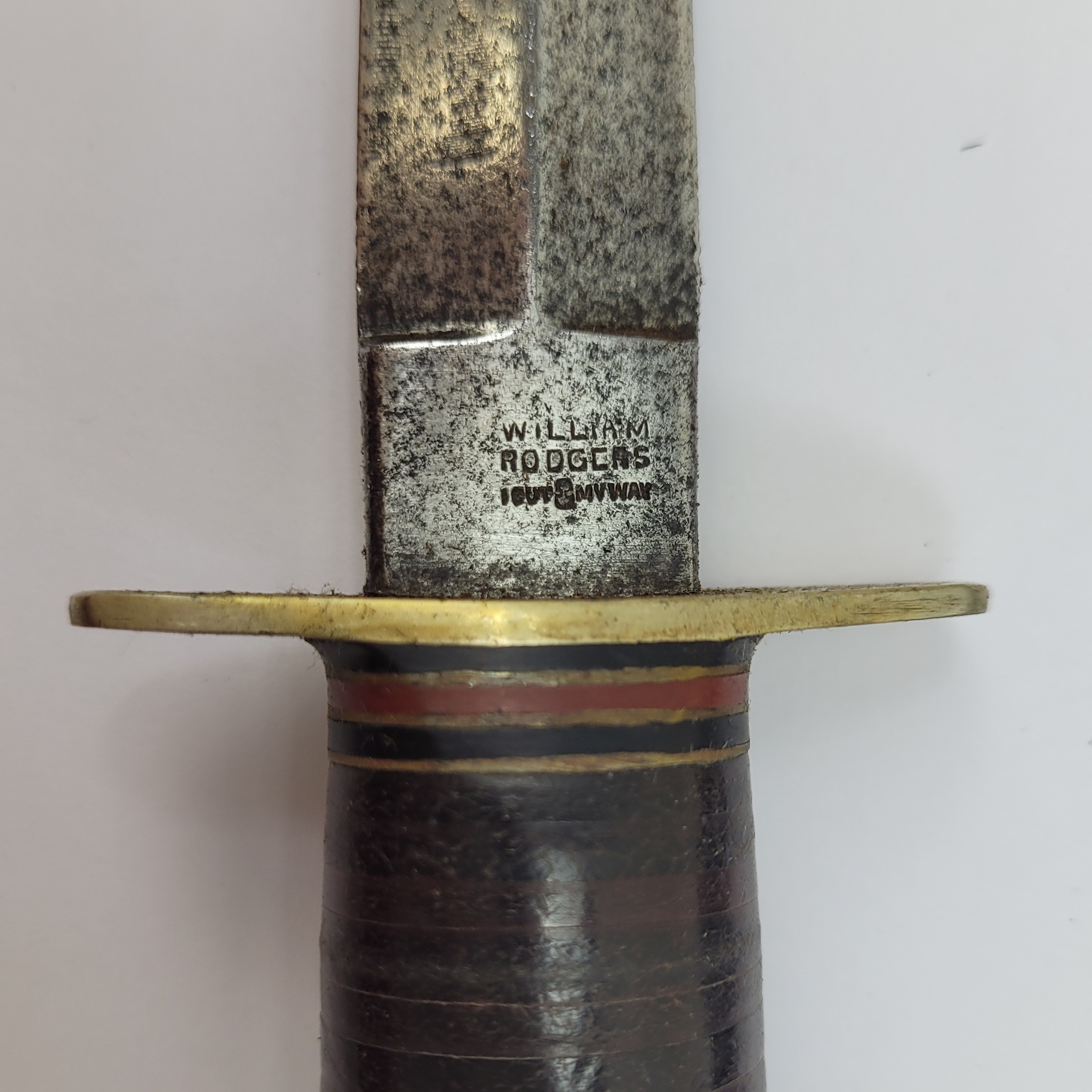 WW2 RAF Fairburn Sykes Type Fighting Stiletto Knife By William Rodgers With Scabbard With Star Of David - Image 6
