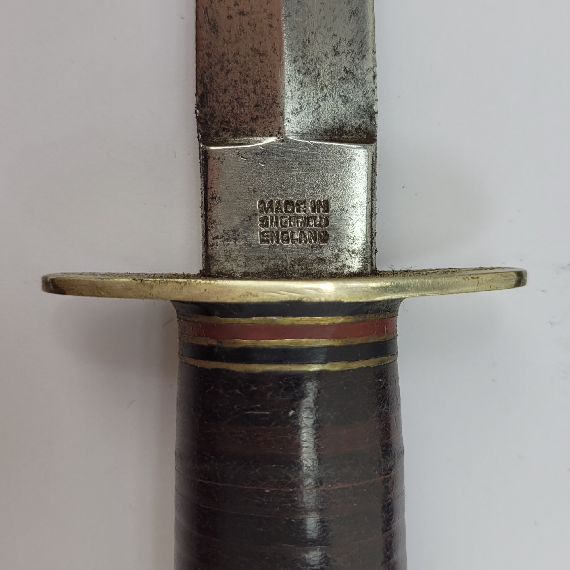 WW2 RAF Fairburn Sykes Type Fighting Stiletto Knife By William Rodgers With Scabbard With Star Of David - Image 5