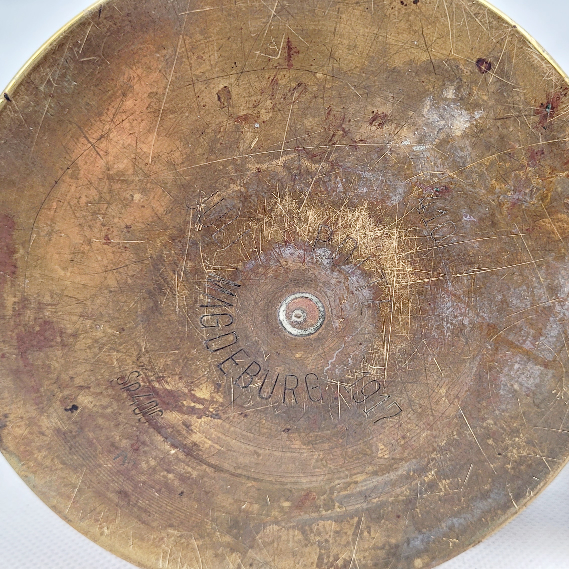 1915 And 1917 German Trench Art Shell Case Pair - Image 7