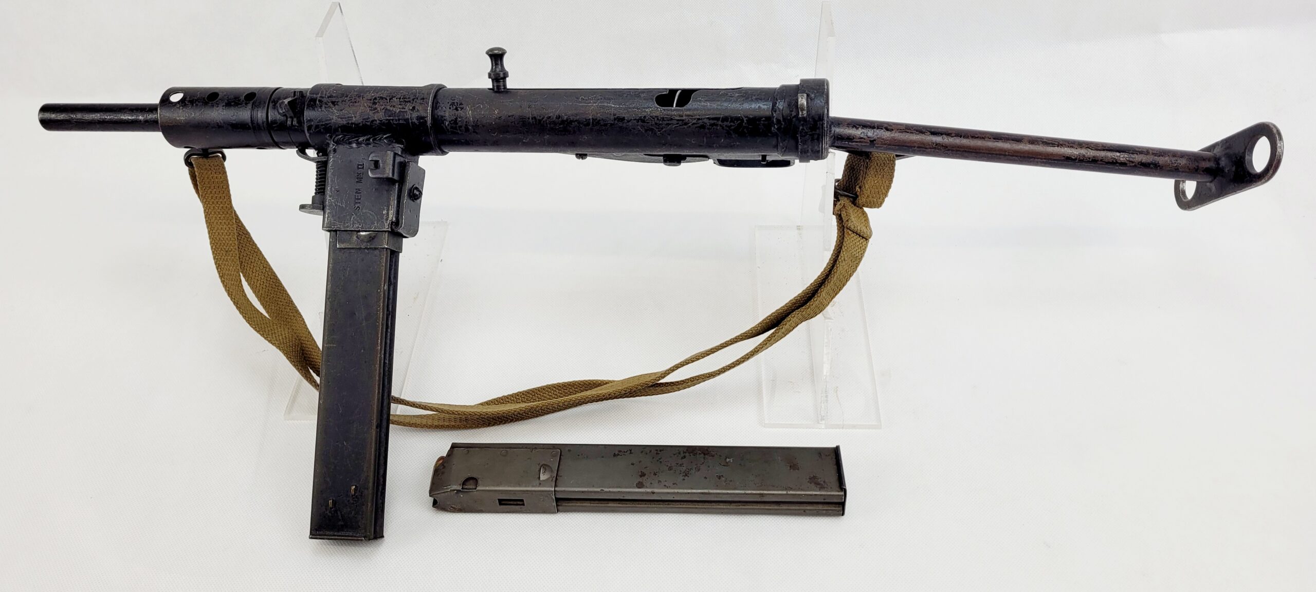 Fully Strippable WW2 British STEN MK2 SMG, Sling & Spare Magazine - Image 20