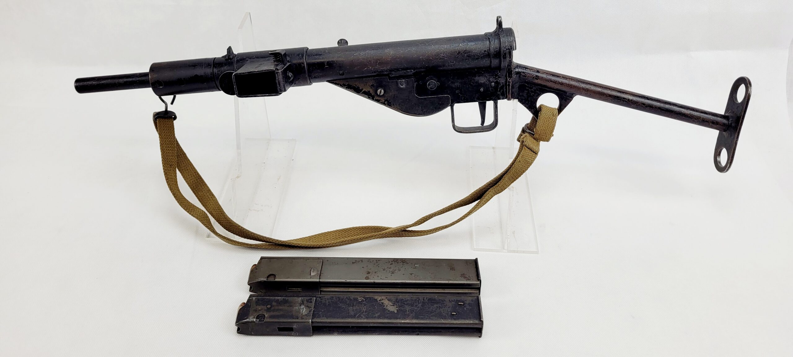 Fully Strippable WW2 British STEN MK2 SMG, Sling & Spare Magazine - Image 2