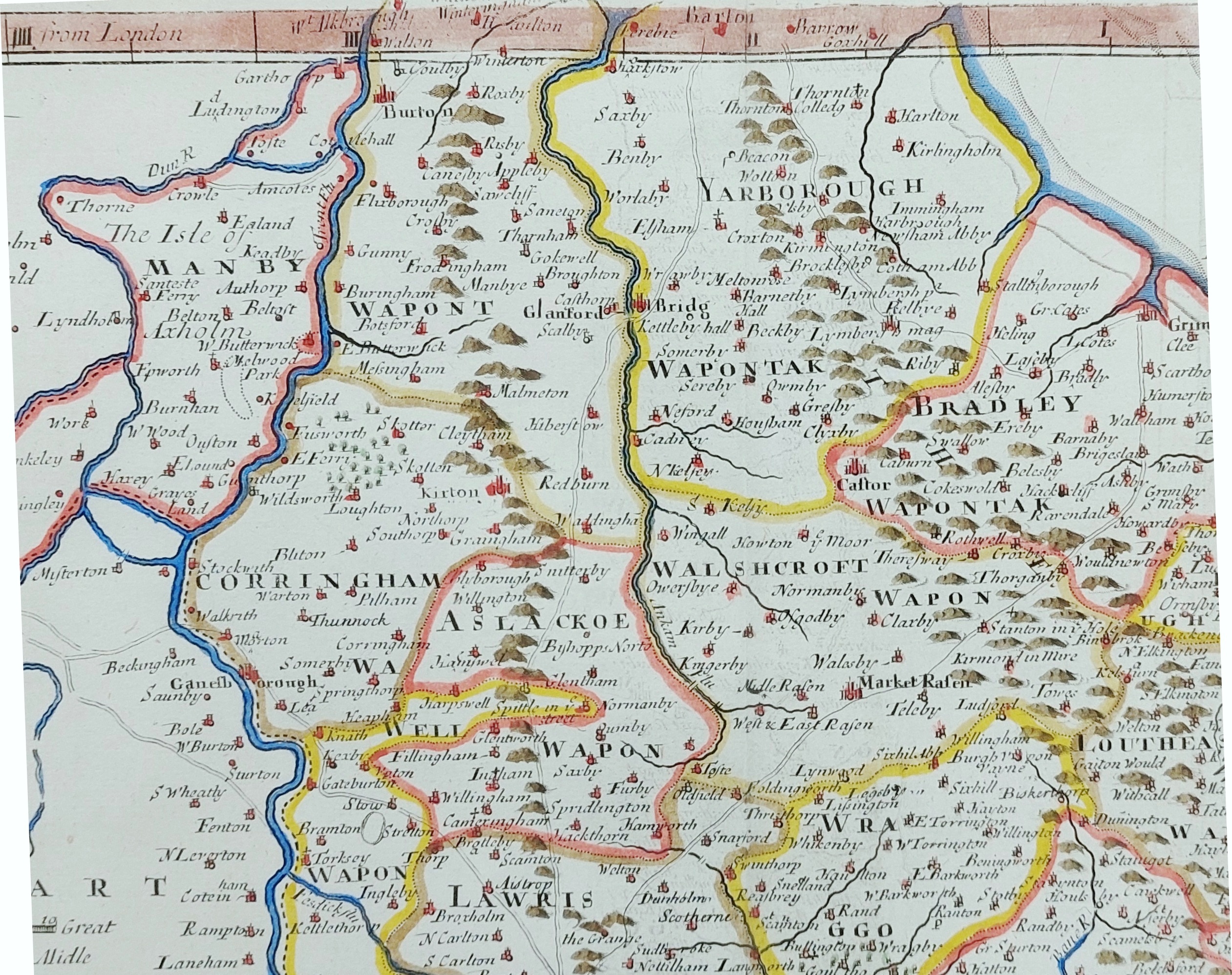 Hand Coloured Antique 1695 Map Of Lincolnshire By Robert Morden From Camdens Britannia* - Image 3
