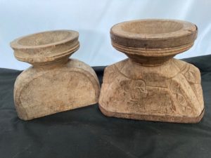 19th Century Carved Wood Indian Seed Spreaders*