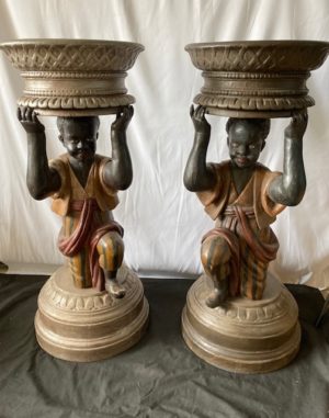 Pair of Italian Blackamoor Stands*