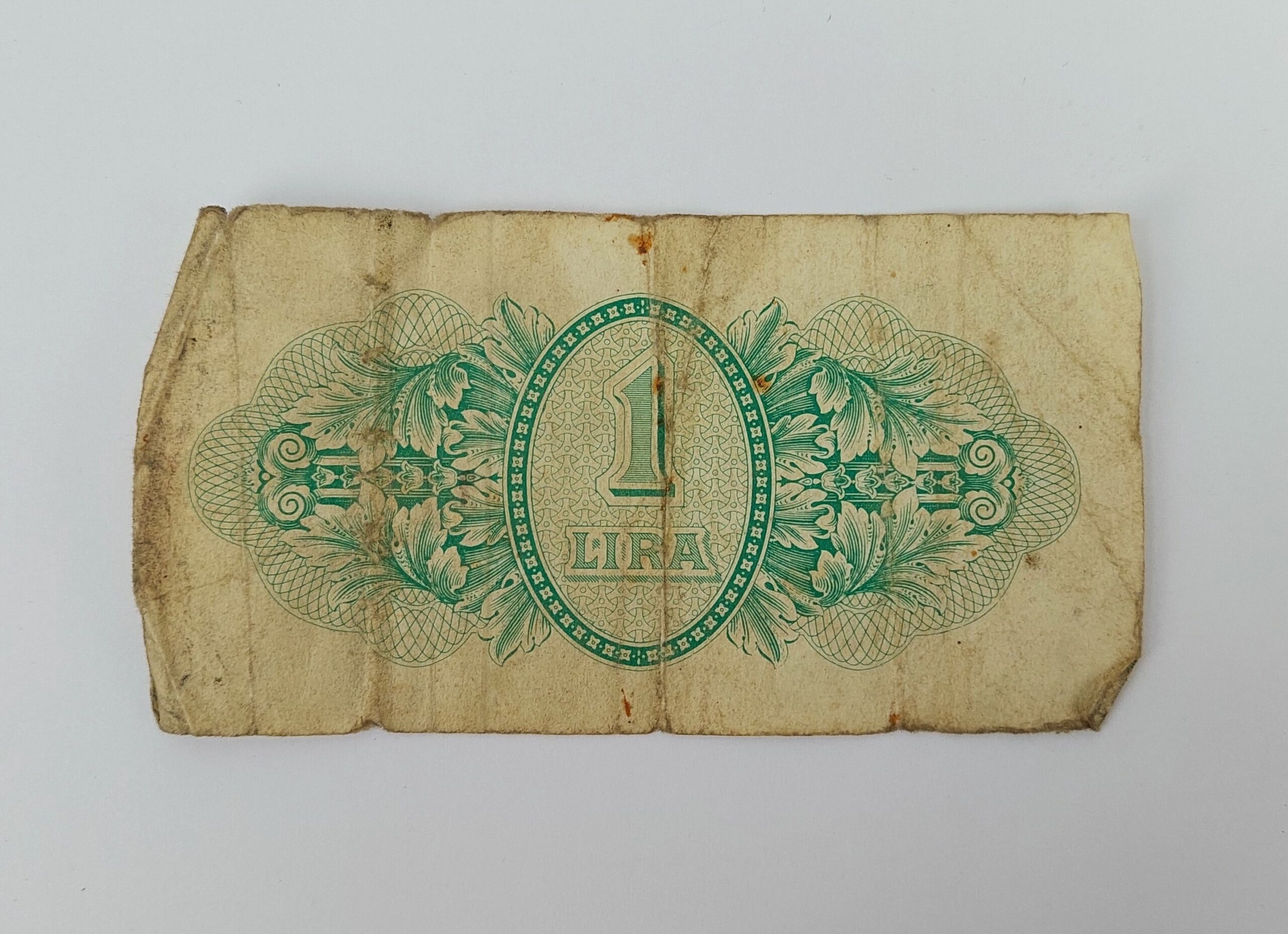 WW2 Libya Military Authority in Tripolitania One Lira Banknote c1943 - Image 2