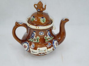 Late Victorian Circa 1890 Canal Bargeware Small Teapot